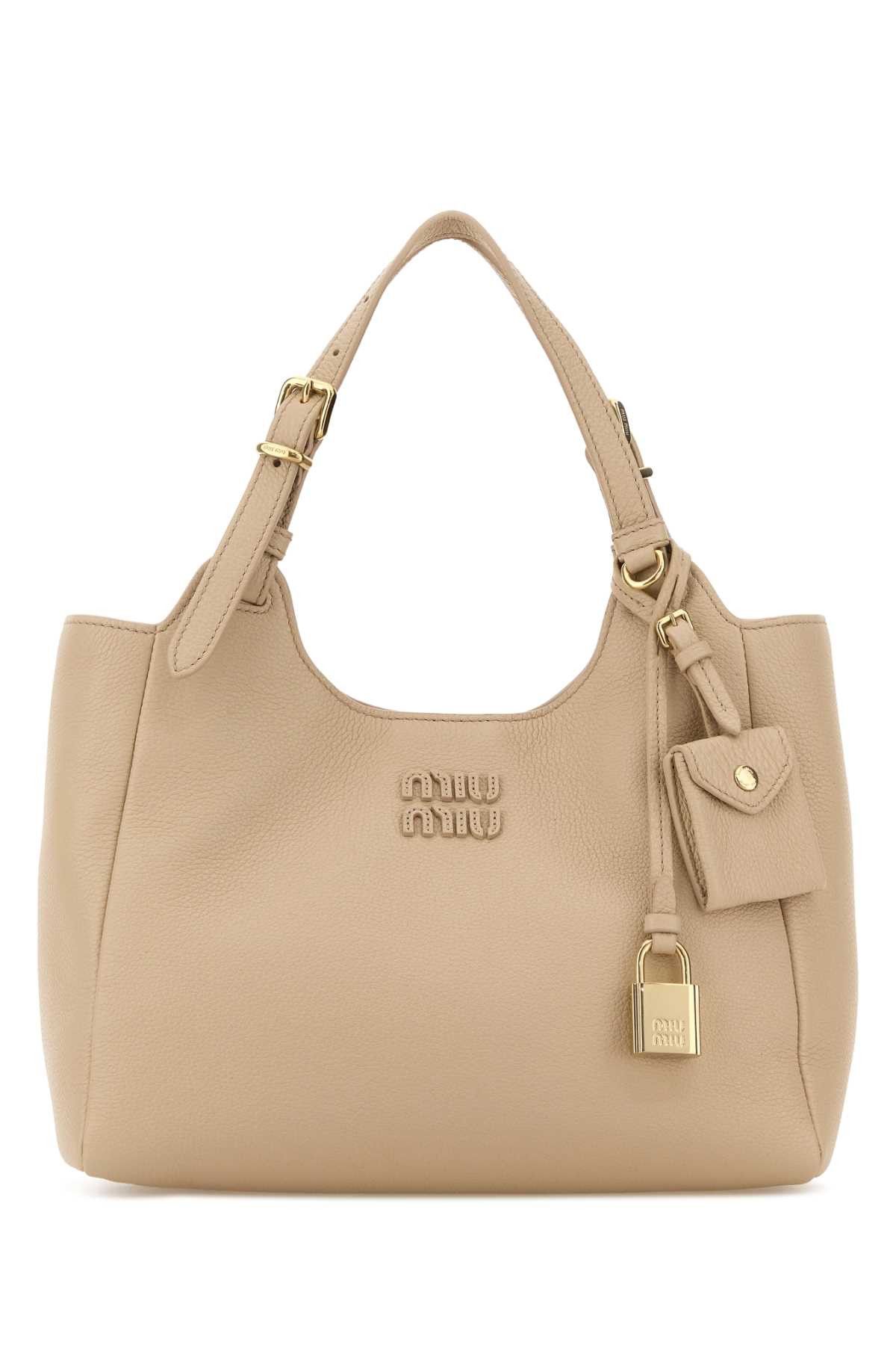 Miu Miu Sand Leather Shoulder Bag Size ONE SIZE - 1 Thumbnail