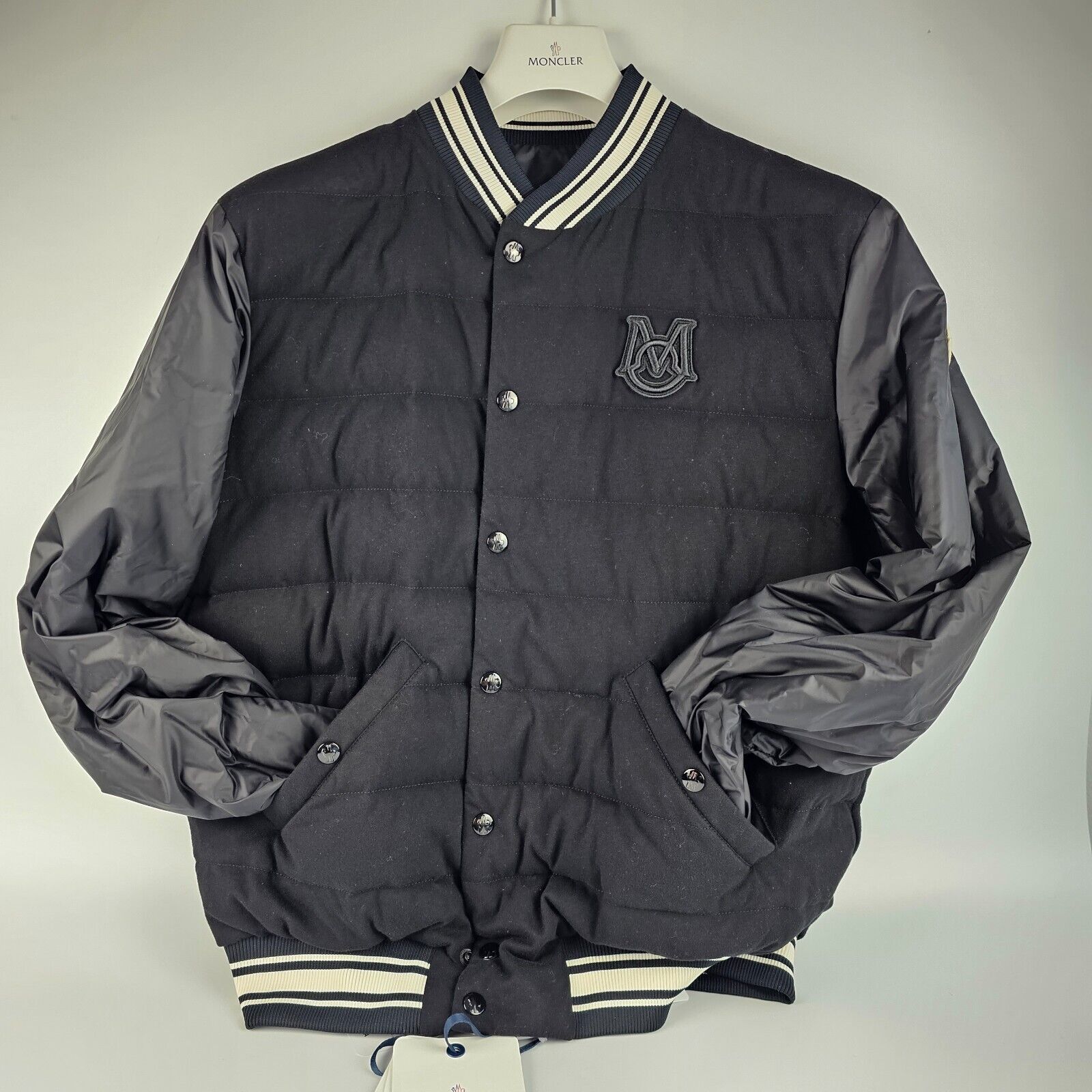 MONCLER Bouchet $2270 Black Down Jacket New 4