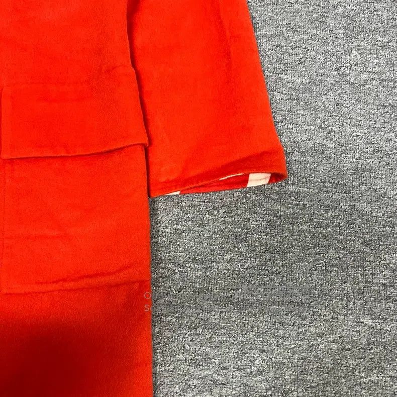 Hermes Hermes Orange Cashmere Coat Size XXS / US 00 / IT 34 - 3 Thumbnail