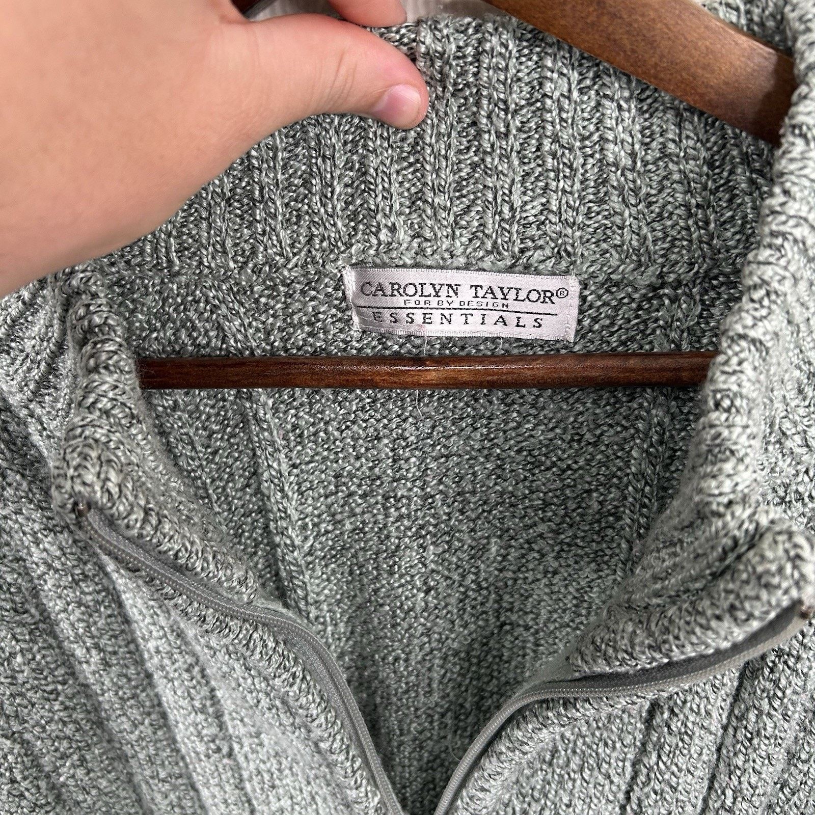 Other Vintage 90’s Quarter Zip Knit Light Green Sweater Medium Size US M / EU 48-50 / 2 - 6 Thumbnail