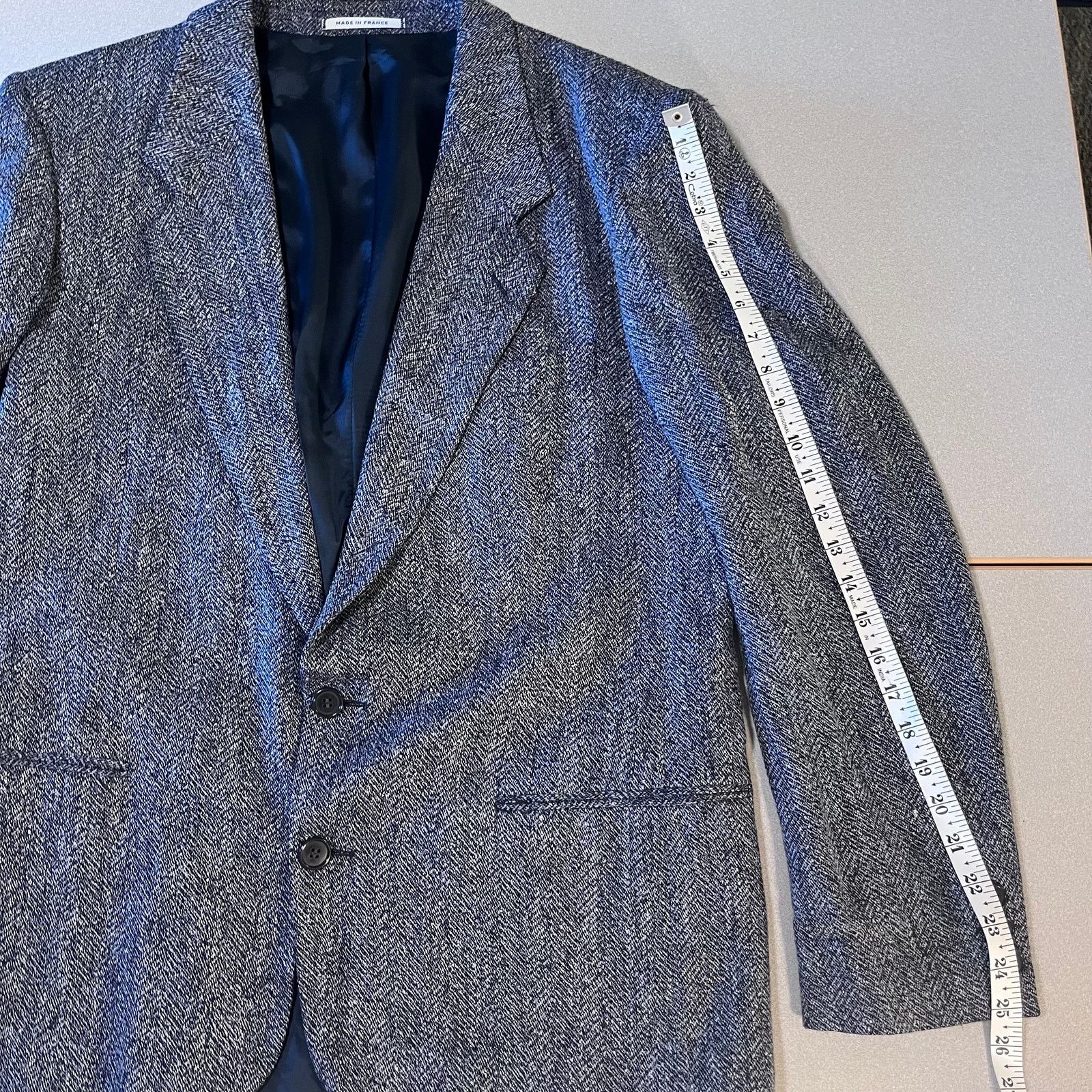 Yves Saint Laurent Vintage Yves Saint Laurent Herringbone Blazer – Size 40R Size 40R - 8 Thumbnail