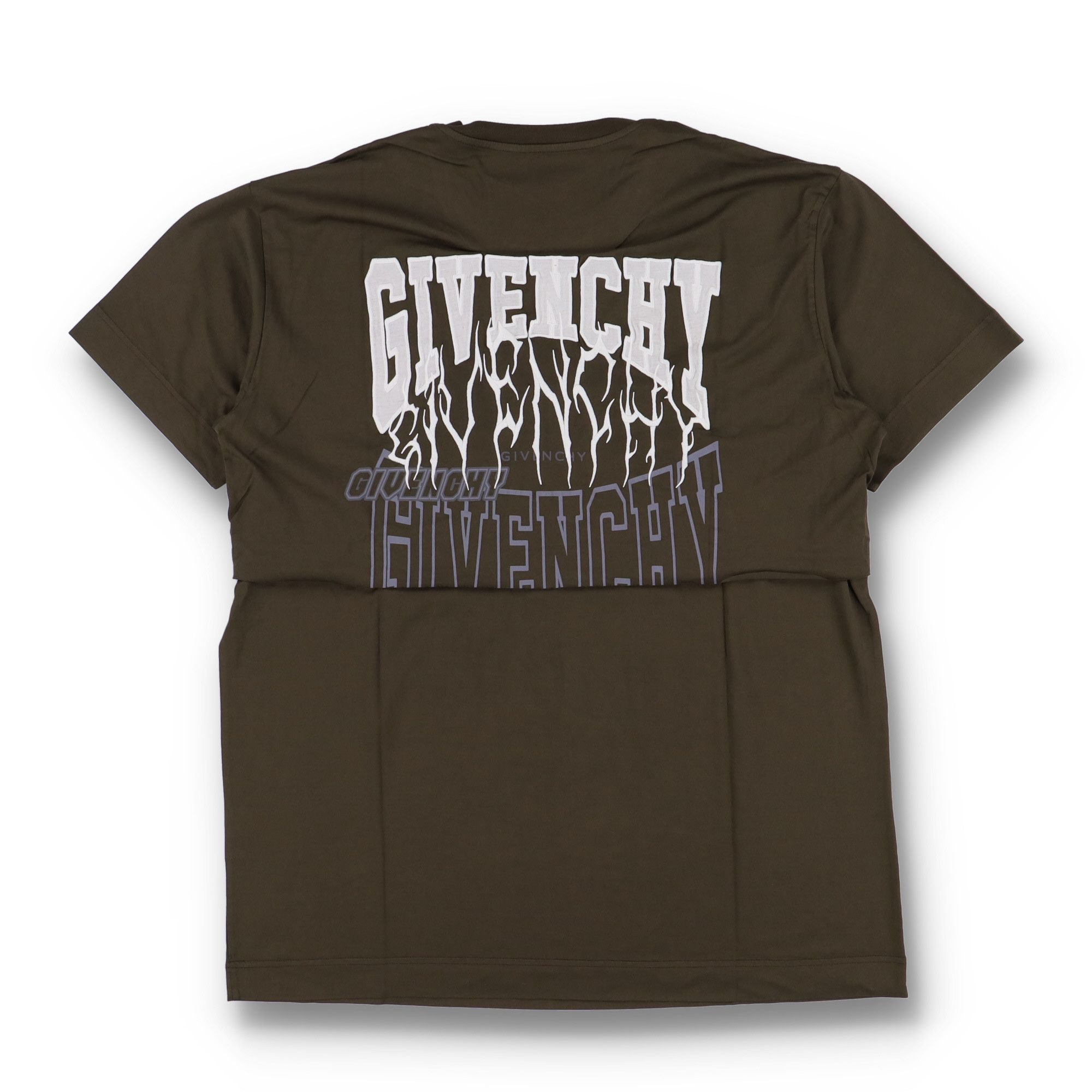 Givenchy Brown Layered Embroidered Multi Logo T-Shirt Size US M / EU 48-50 / 2 - 7 Thumbnail