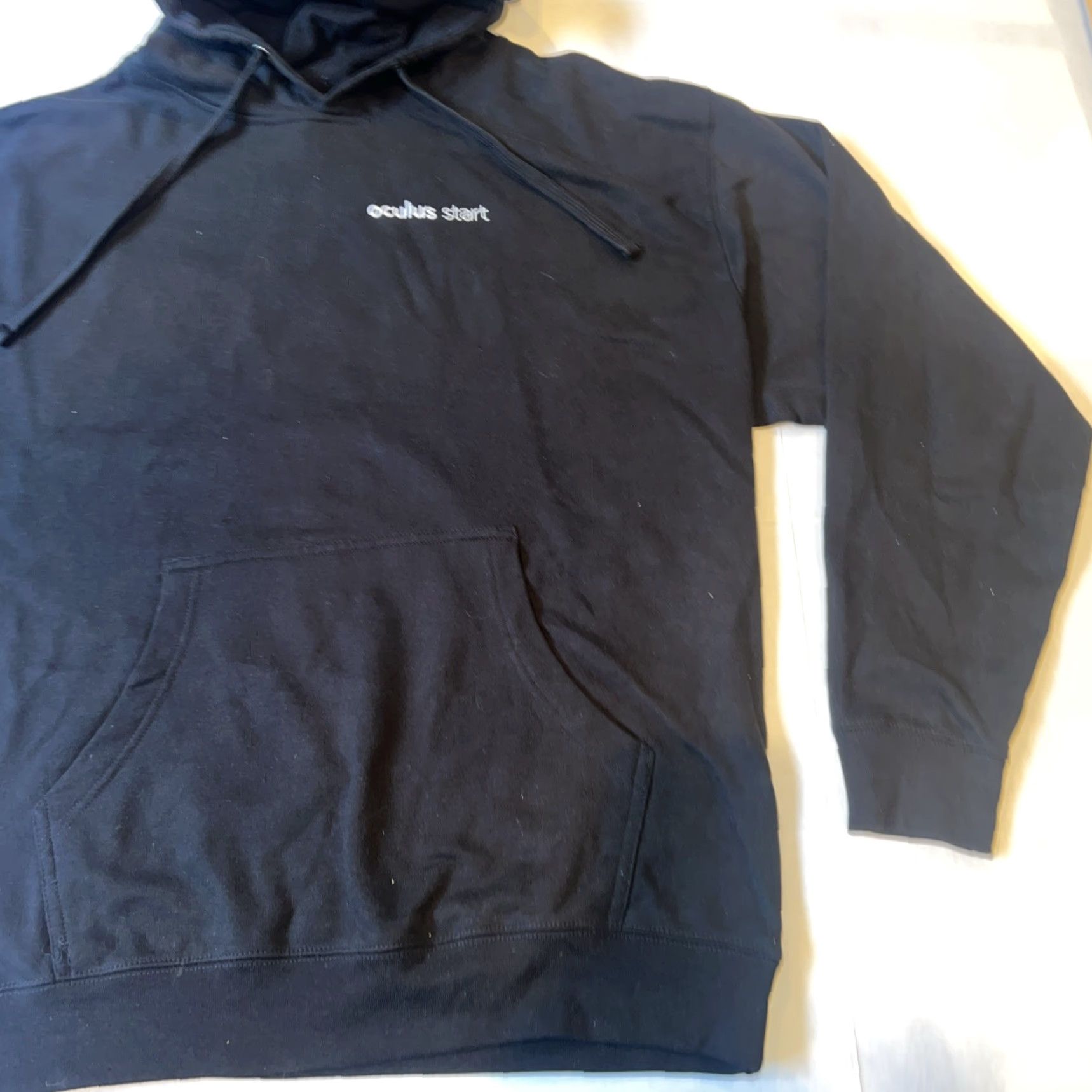 Vintage Rare Meta Facebook Oculus Start Logo Sweatshirt Hoodie L Black New Mens Regular Pullover Hooded Graphic Print Tech Geek Size US L / EU 52-54 / 3 - 4 Thumbnail