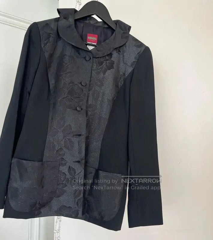 Kenzo KENZO Women's Black Floral Jacket . Size M / US 6-8 / IT 42-44 - 5 Thumbnail