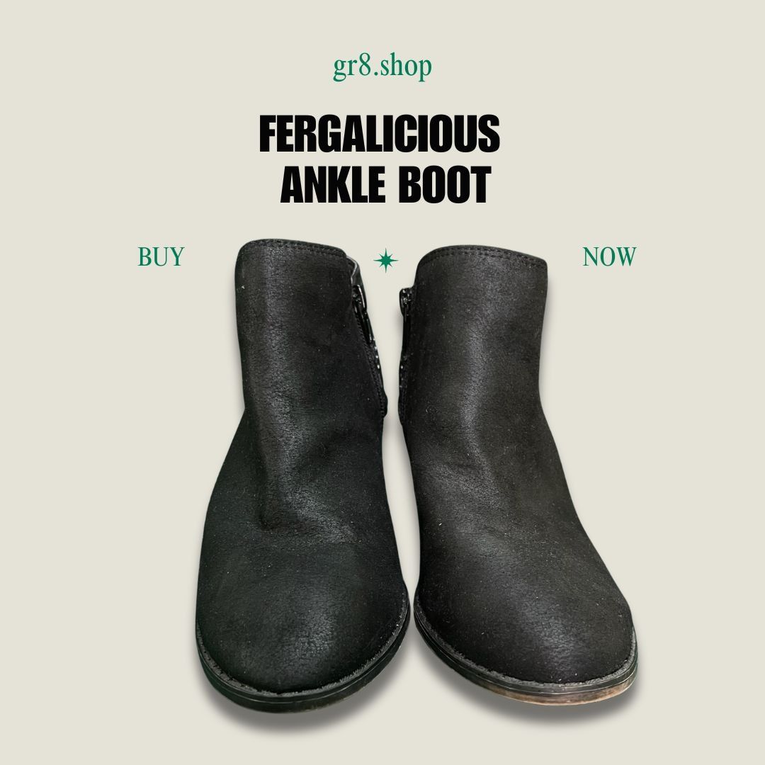 Other Fergalicious By Fergie Womens Black Ankle Boots Size 6.5 Fau Size US 6.5 / IT 36.5 - 1 Thumbnail