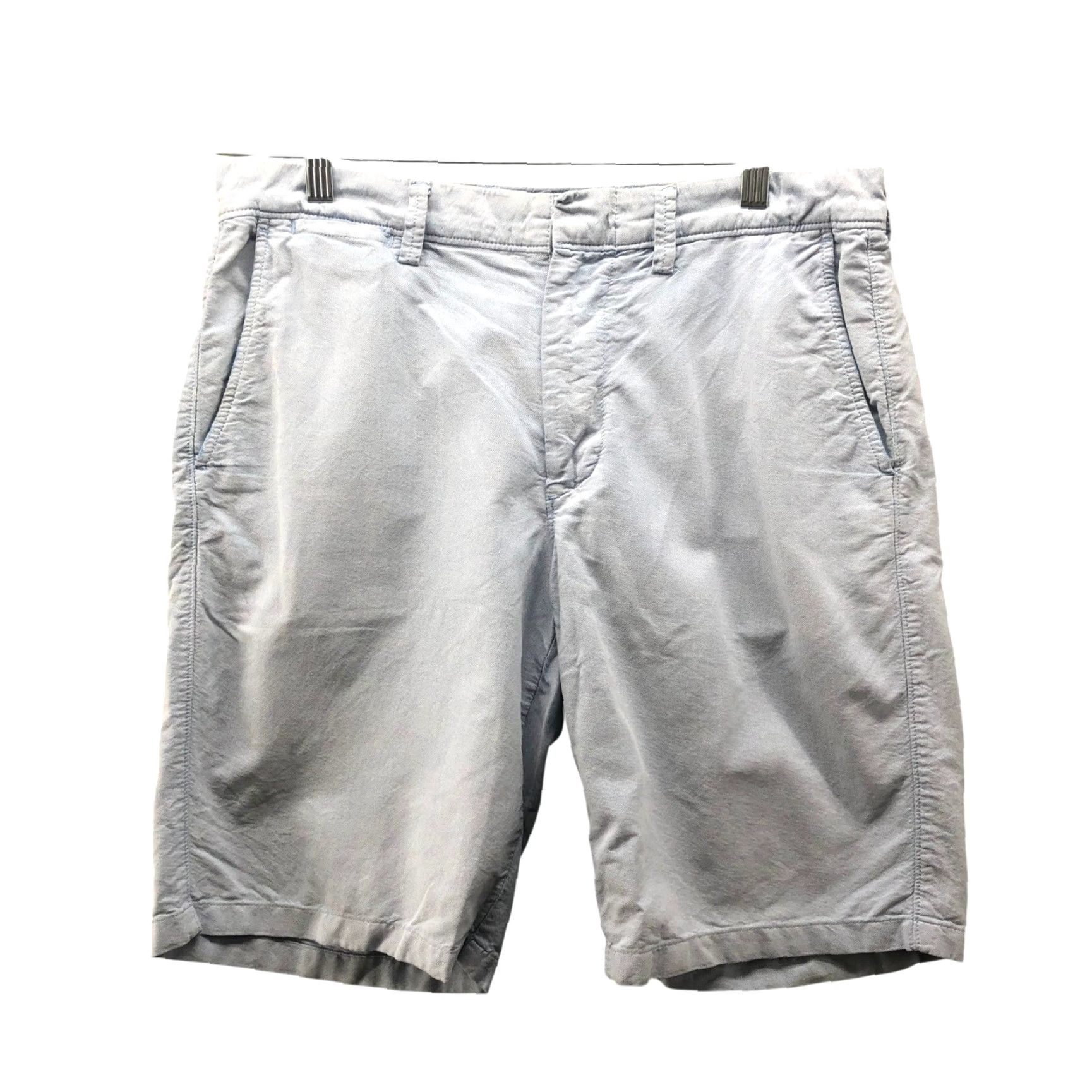 J.Crew J. Crew Chino Shorts Mens 32 Light Blue Cotton Flat Front 10.5" Lightweight Flat Front Pocket Back Button-Through Size US 32 / EU 48 - 2 Thumbnail