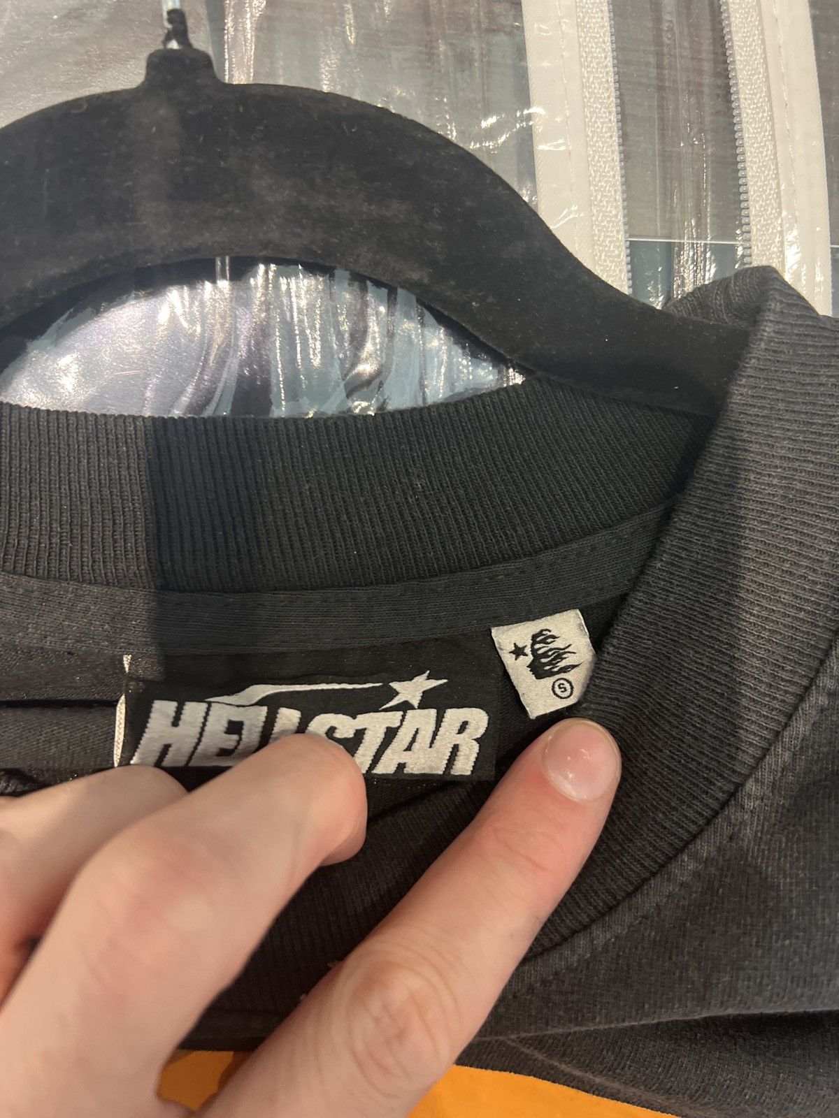 HELLSTAR Hellstar Classic Logo Shirt Black Orange Size US S / EU 44-46 / 1 - 3 Thumbnail
