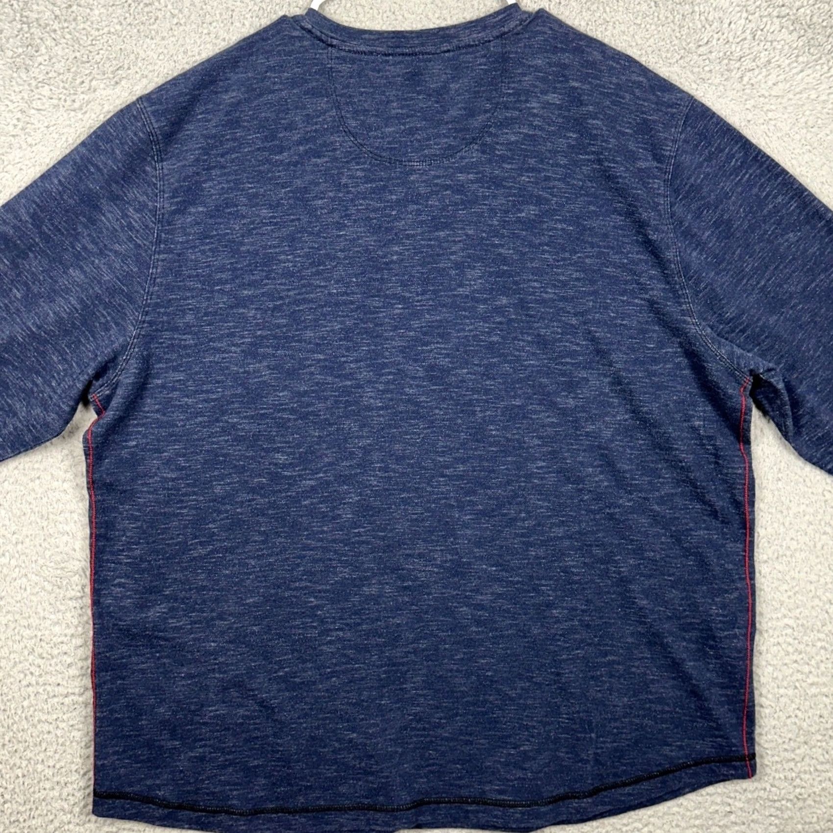 Tommy Bahama Tommy Bahama Mens XL Blue Johnny Collar Pocket Long Sleeve T-Shirt Logo EUC Size US XL / EU 56 / 4 - 2 Thumbnail
