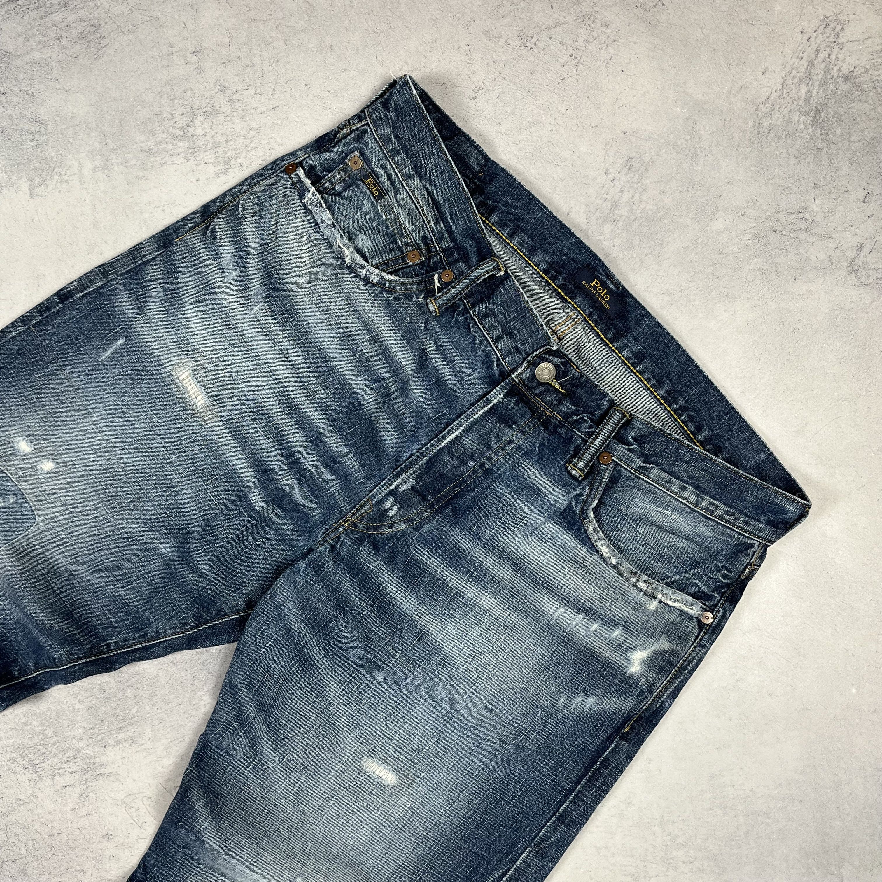 Polo Ralph Lauren Polo Ralph Lauren Selvedge Distressed Denim Jeans Pants Size US 36 / EU 52 - 4 Thumbnail