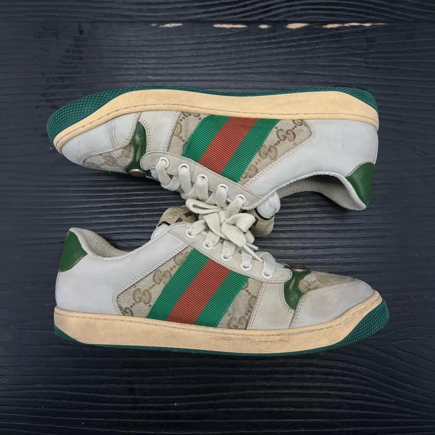 Gucci Gucci Gray Green Dirty Sneakers UK6 / 40 Size US 7 / EU 40 - 3 Thumbnail