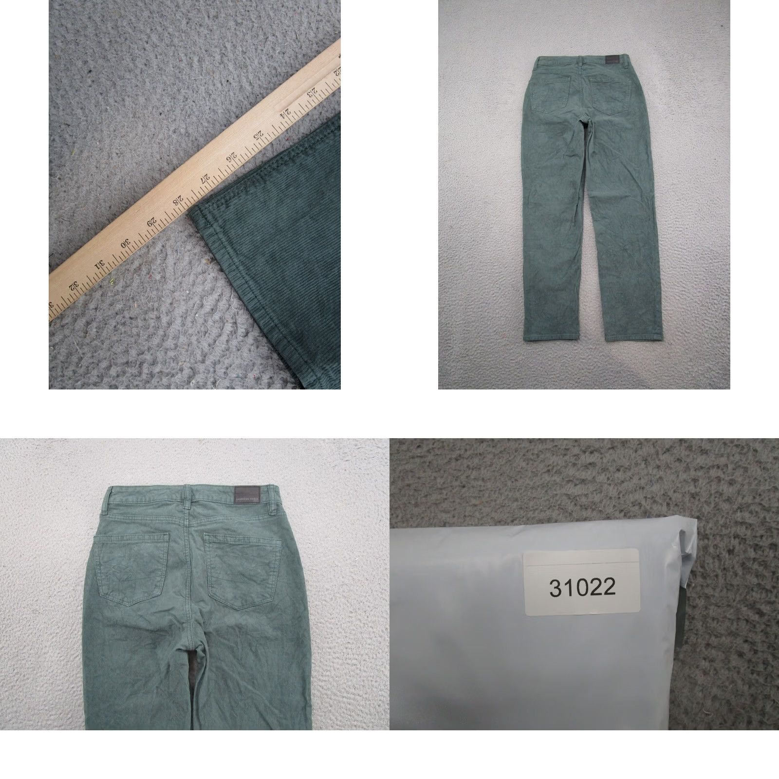 American Eagle Outfitters American Eagle Straight Leg Green Corduroy Jeans Size 4 Stretch Women’s Size 27" / US 4 / IT 40 - 9 Thumbnail