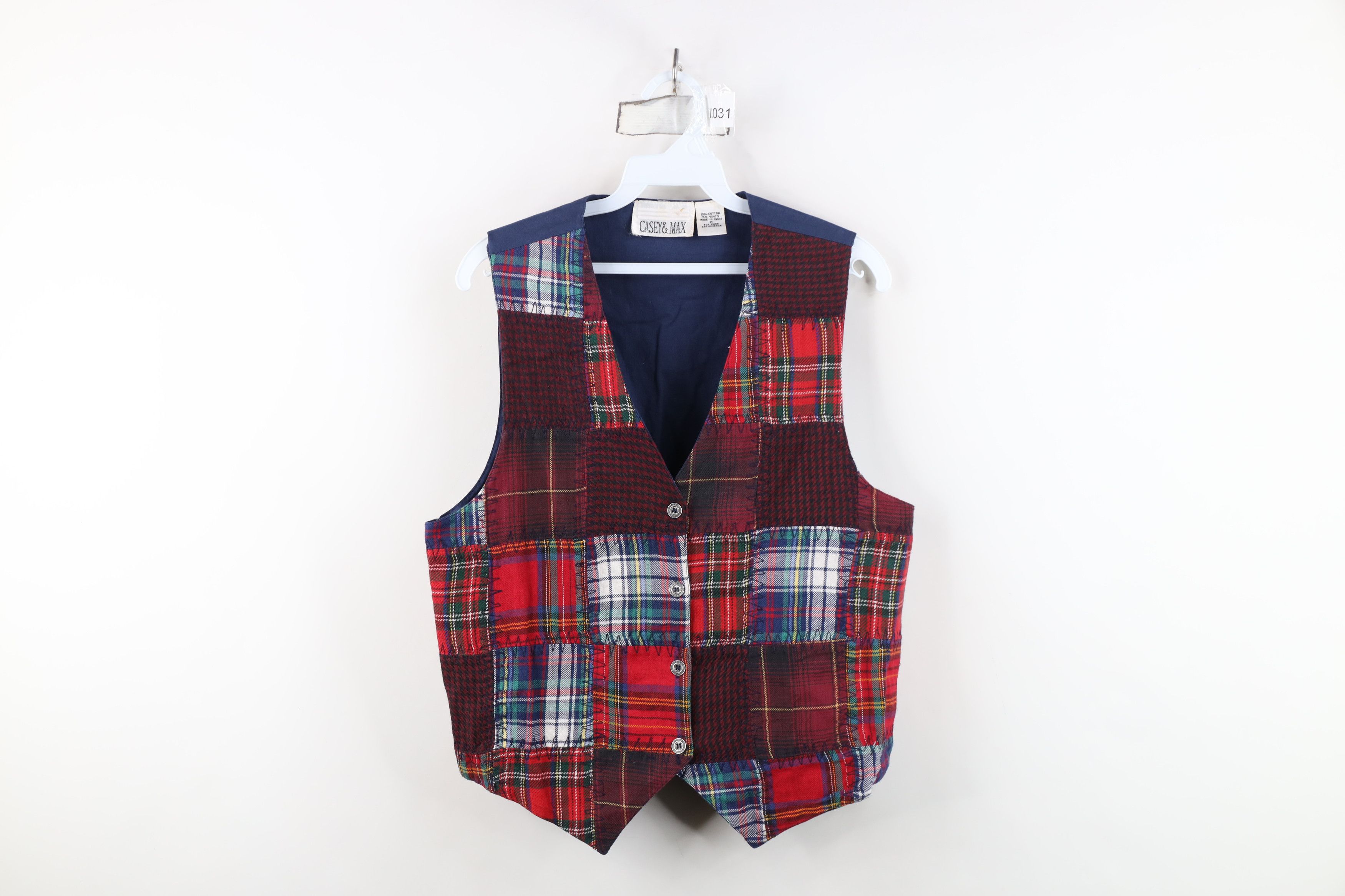 Vintage Vintage 90s Streetwear Faded Quilt Patchwork Vest Jacket Size M / US 6-8 / IT 42-44 - 1 Thumbnail