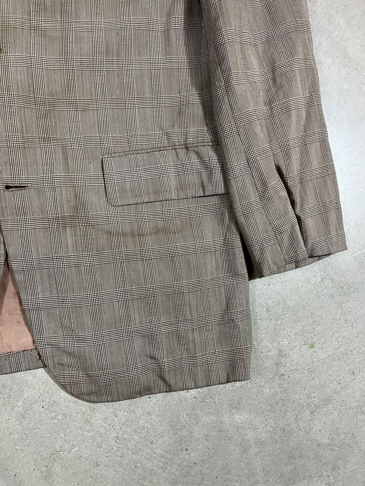 Vintage Vintage 30s-40s Brown Wool Striped Suit Blazer Size 36R - 5 Thumbnail
