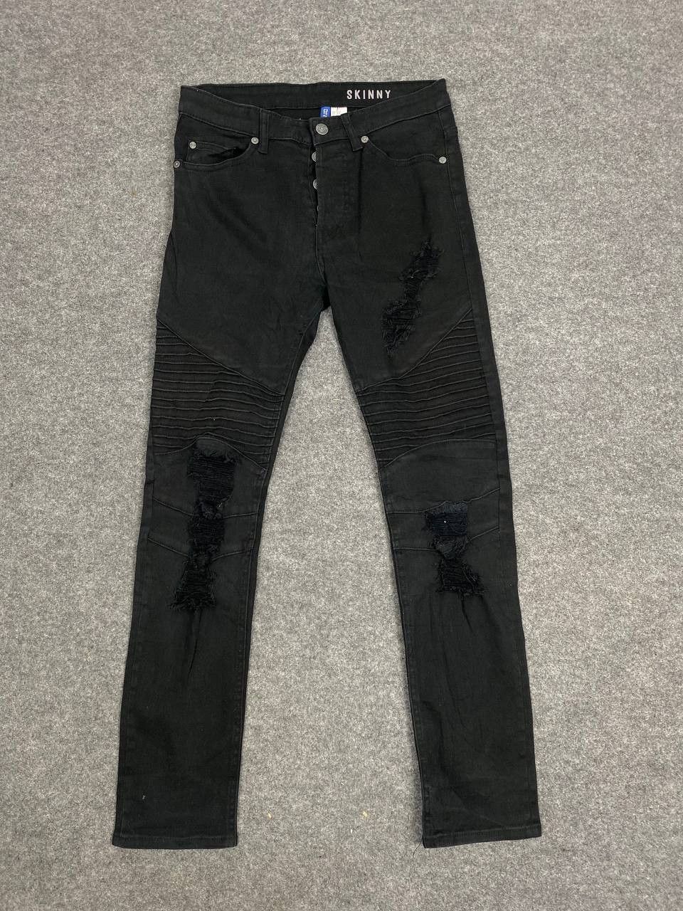 H&M h&m skinny distressed stretch denim Size US 30 / EU 46 - 4 Thumbnail