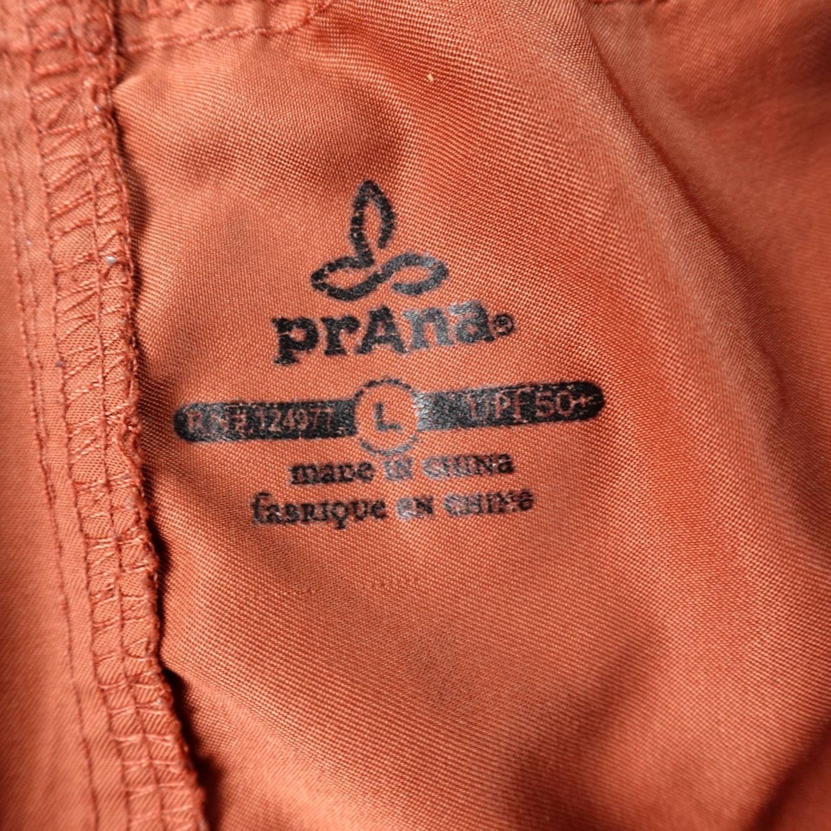 Prana Prana Shorts Mens L Orange Performance Outdoor Hiking Mojo Yoga Gym Workout Run - Regular Size US 33 - 6 Thumbnail