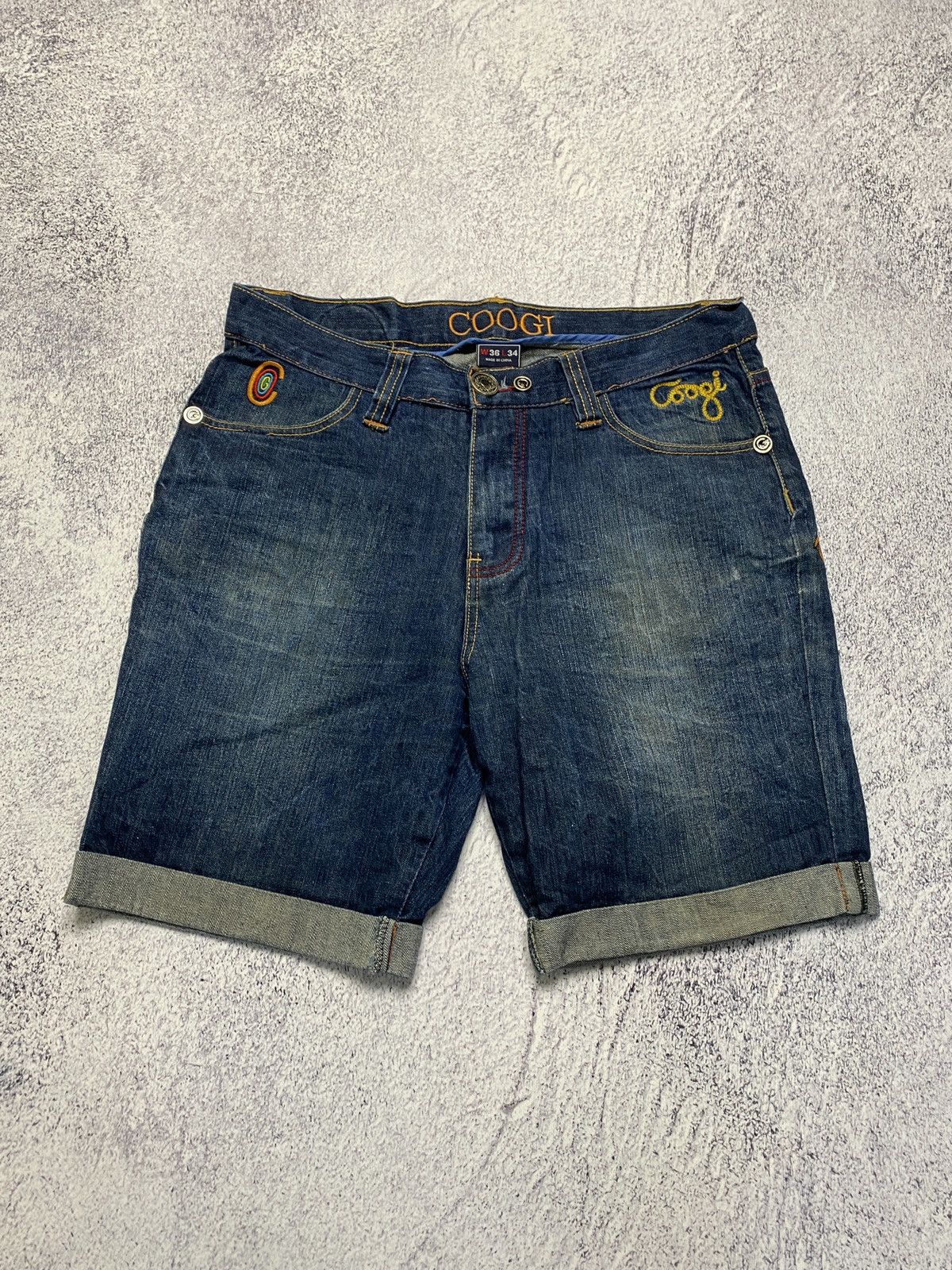 Coogi × JNCO × Vintage Crazy Vintage Y2K Baggy Coogi Royale Big Logo Jeans Shorts Size US 36 / EU 52 - 6 Thumbnail
