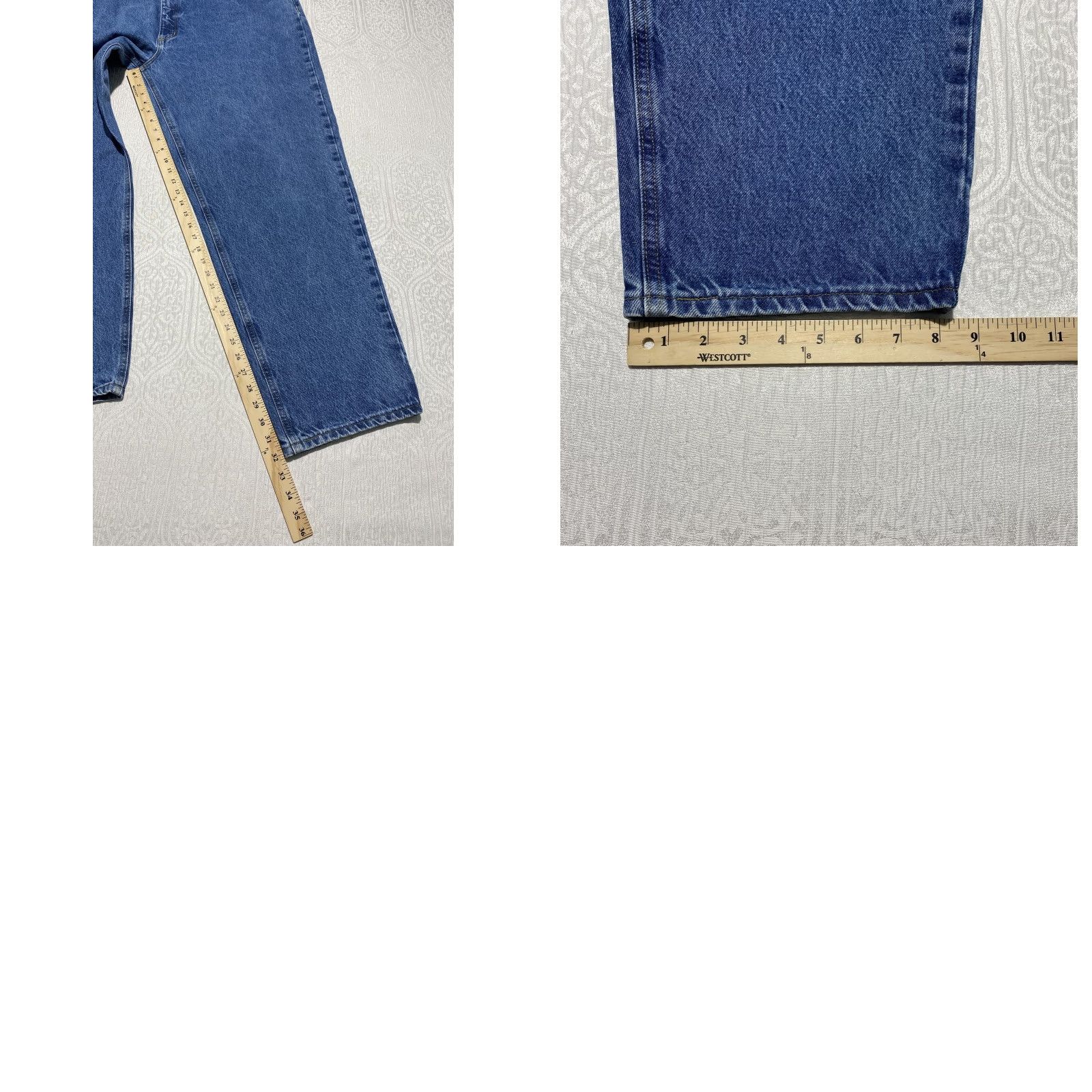 Carhartt VINTAGE Carhartt Jeans Mens 46x32 Blue Relaxed Fit Straight Leg Denim Workwear B17-DST Size US 30 / EU 46 - 8 Thumbnail