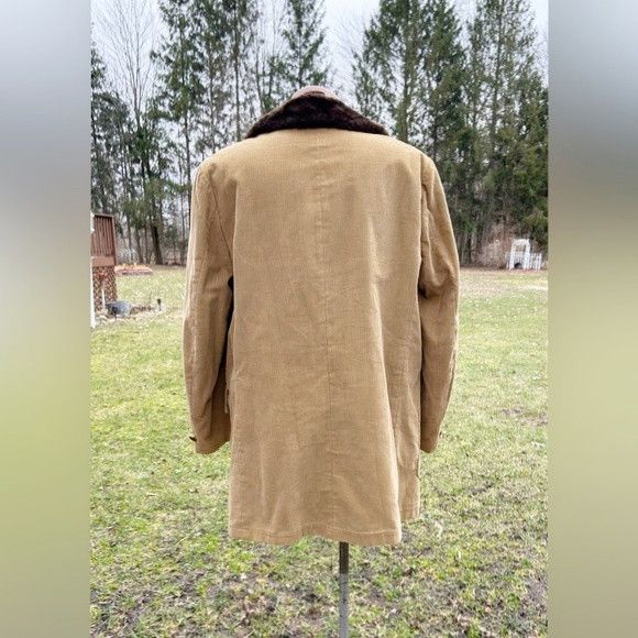Sears Vintage 70s Sears Mens Tan Corduroy Faux Fur Coat~44 Tall~ Size US XL / EU 56 / 4 - 4 Thumbnail