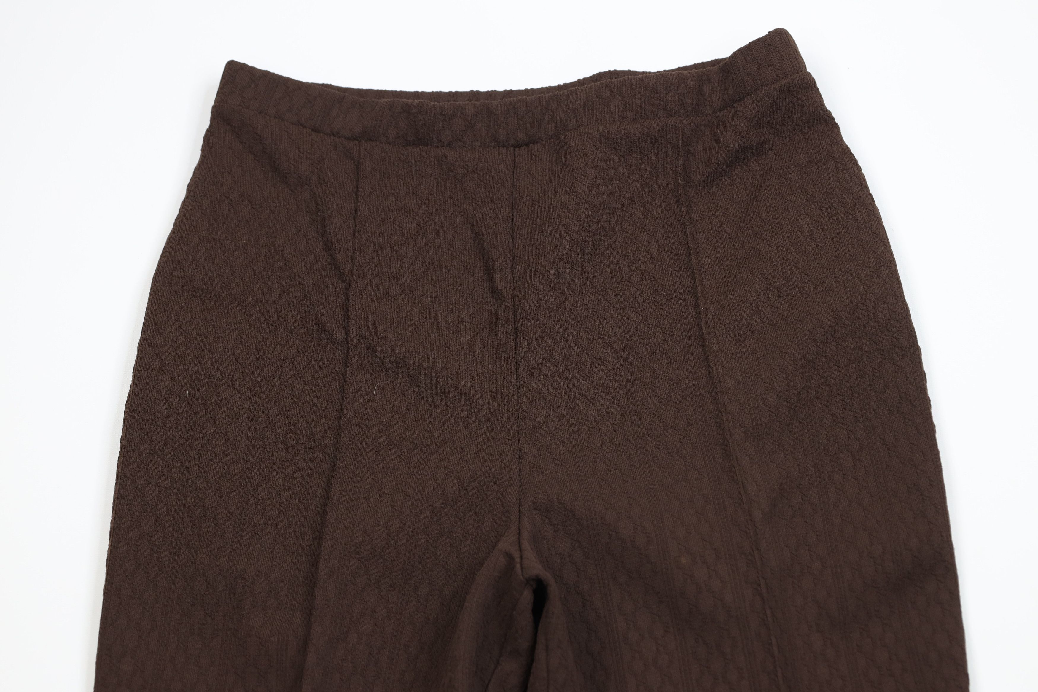 Vintage Vintage 70s Streetwear Knit Bell Bottoms Pants Brown USA Size 38" / US 16 / IT 52 - 2 Thumbnail