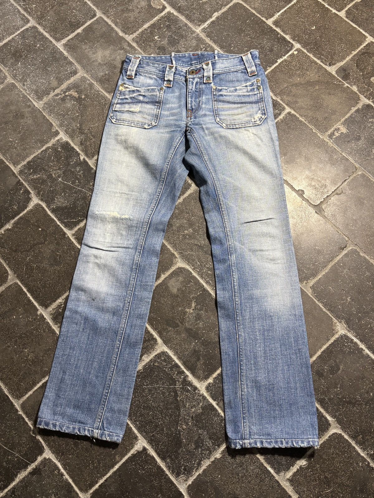 Diesel Vintage Diesel Jeans Y2K 2005 Made in Italy Denim Keate Blue Size 26" / US 2 / IT 38 - 17 Thumbnail