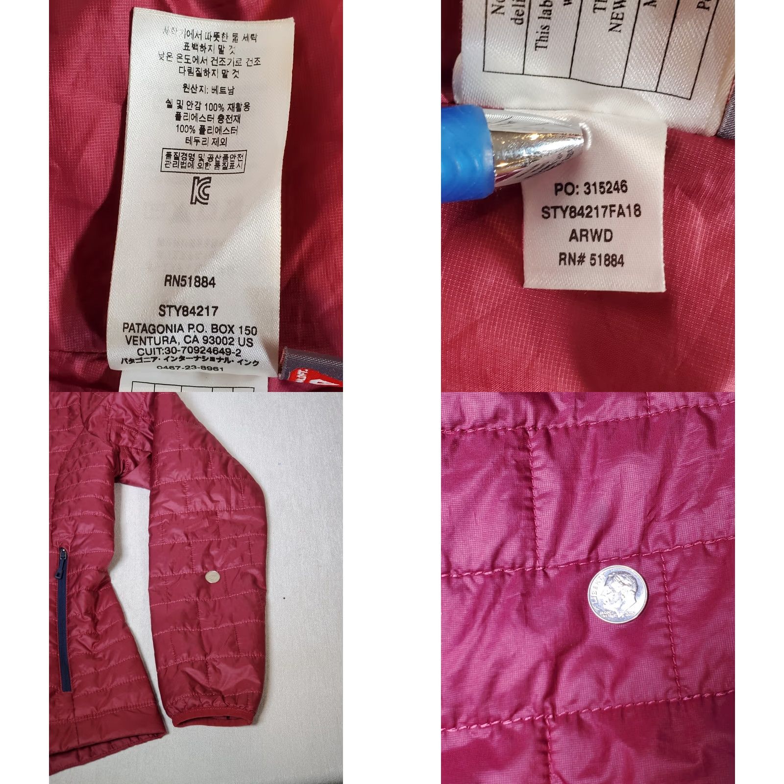 Patagonia Patagonia Nano Puff Jacket Arrow Red Zip Puffer Primaloft Gold 84217 Women's S Size S / US 4 / IT 40 - 8 Thumbnail