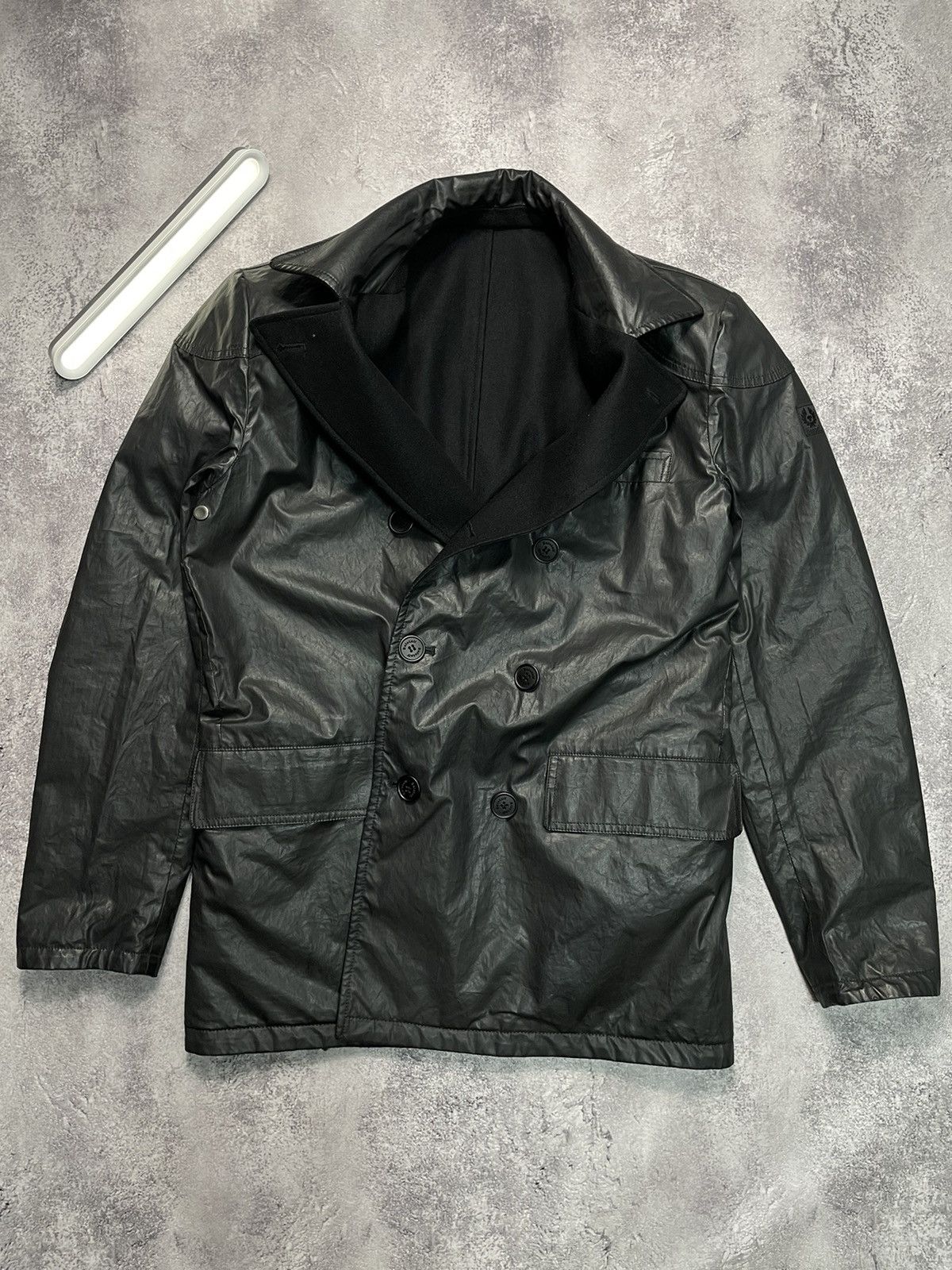 Belstaff BELSTAFF COAT Gold Label 3 Pocket Wool Like WAXED Jacket Size US L / EU 52-54 / 3 - 3 Thumbnail