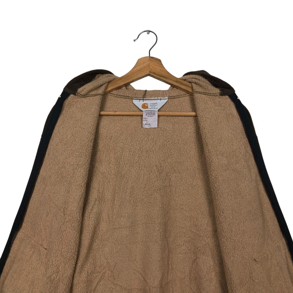 Carhartt 🔥VINTAGE ZIPPER SWEATER CARHARTT MADE IN USA 761 BROWN Size US L / EU 52-54 / 3 - 18 Thumbnail