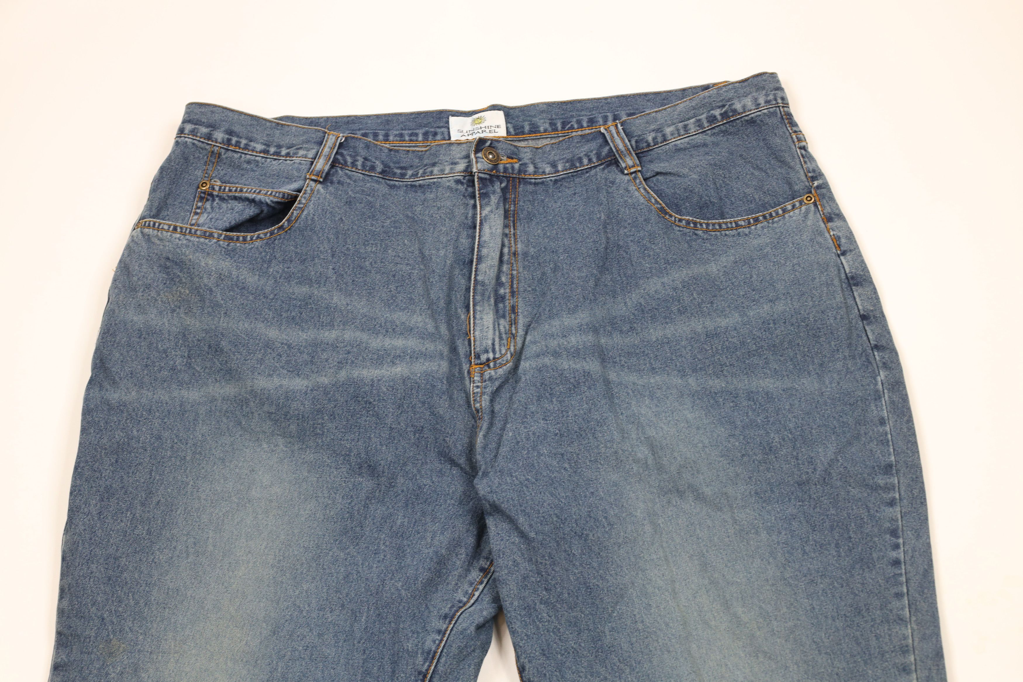 Vintage Vintage 90s Streetwear Patchwork Wide Leg Bell Bottoms Jeans Size 22" - 2 Thumbnail