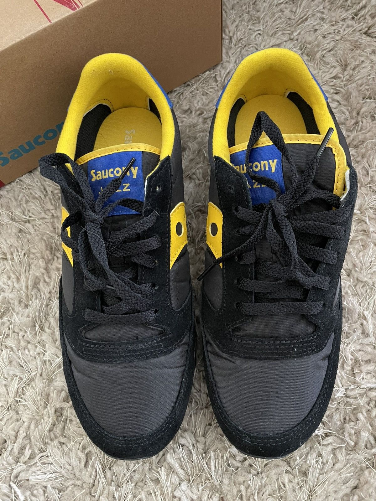 Saucony Saucony Jazz Original Black Yellow Blue Size US 10 / EU 43 - 5 Thumbnail