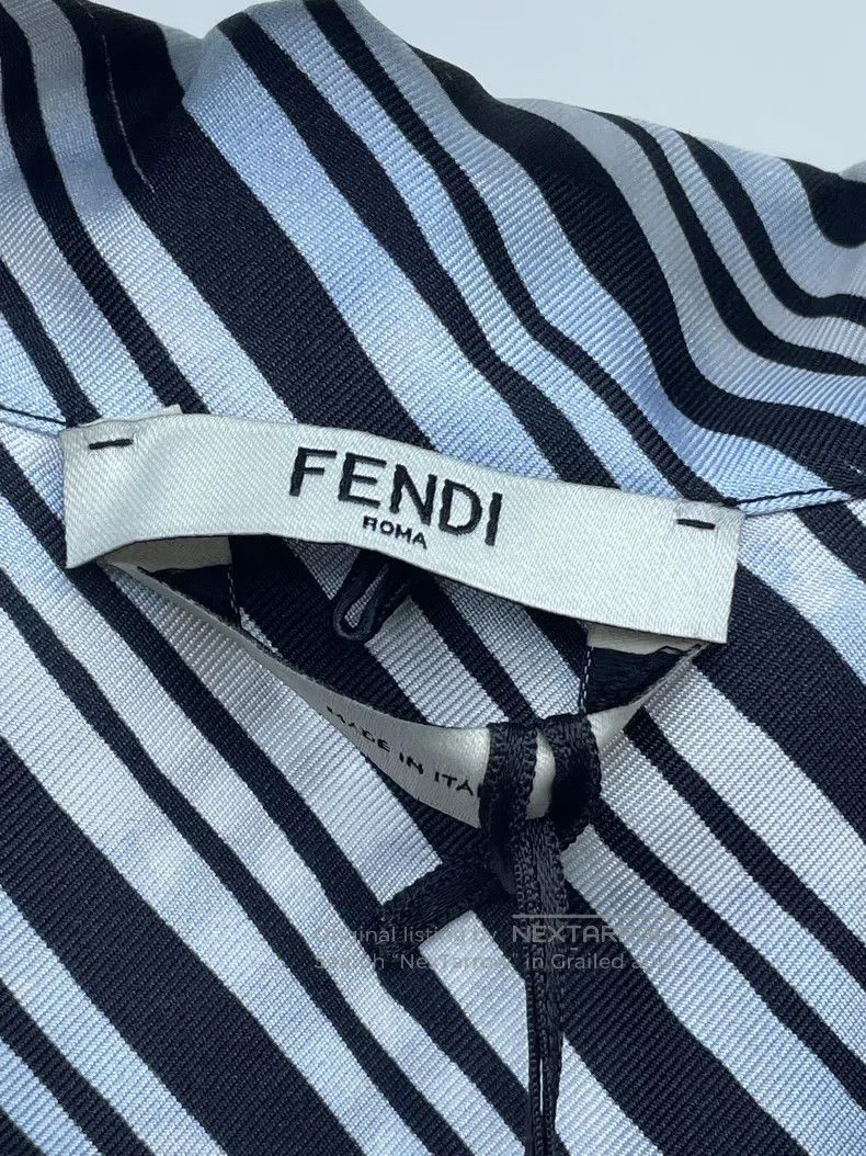 Fendi Fendi Striped Graffiti Short Sleeve Shirt Size XS / US 0-2 / IT 36-38 - 6 Thumbnail
