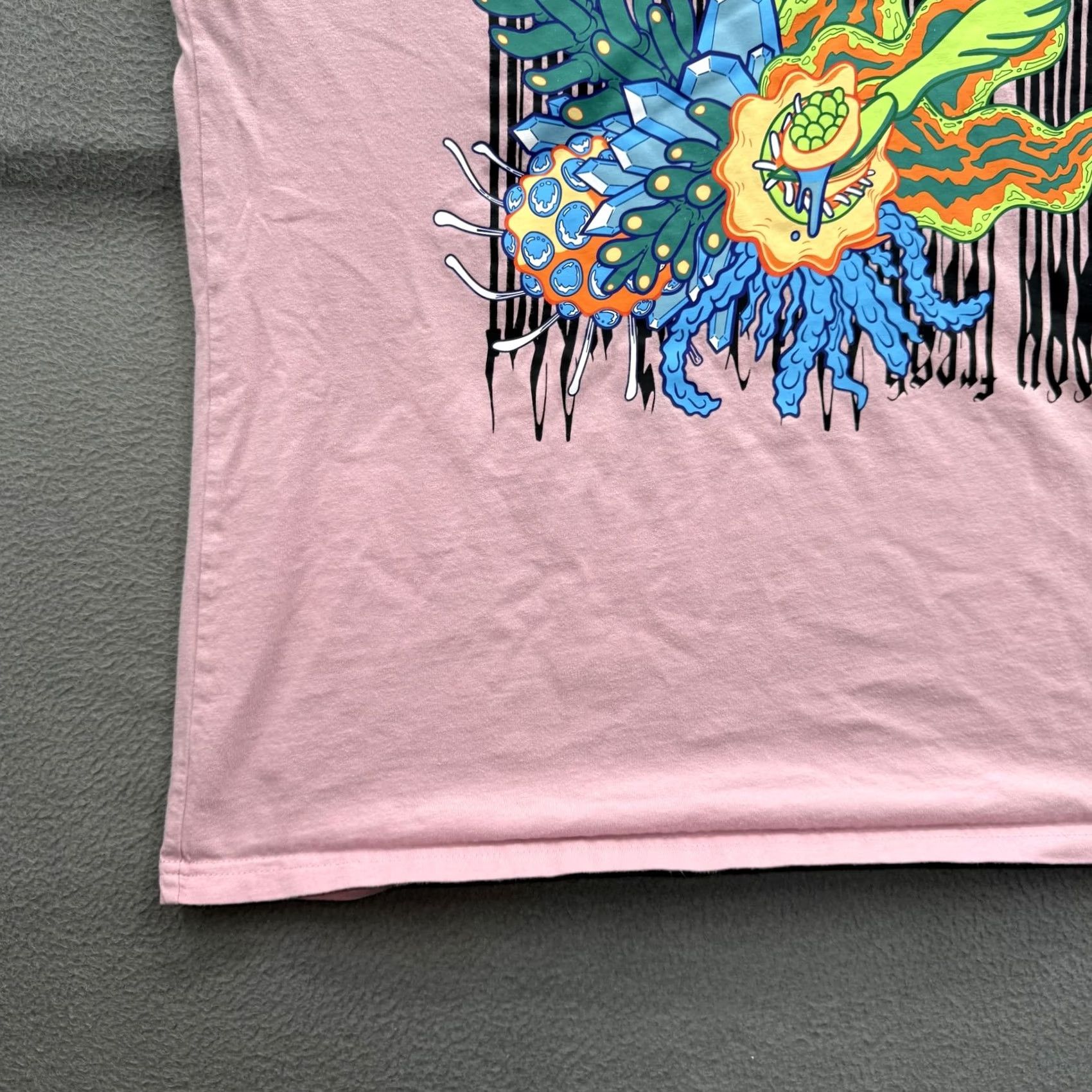 Teddy Fresh Teddy Fresh Rick & Morty Shirt Mens M Pink Long Sleeve Graphic Tee Cartoon Streetwear Size US M / EU 48-50 / 2 - 6 Thumbnail