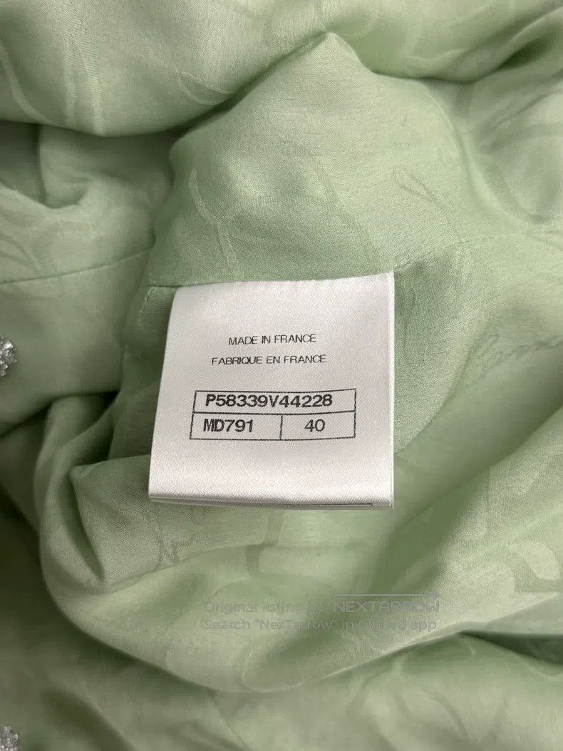 Chanel Chanel Green silver rolled edge four-pocket jacket Size S / US 4 / IT 40 - 5 Thumbnail
