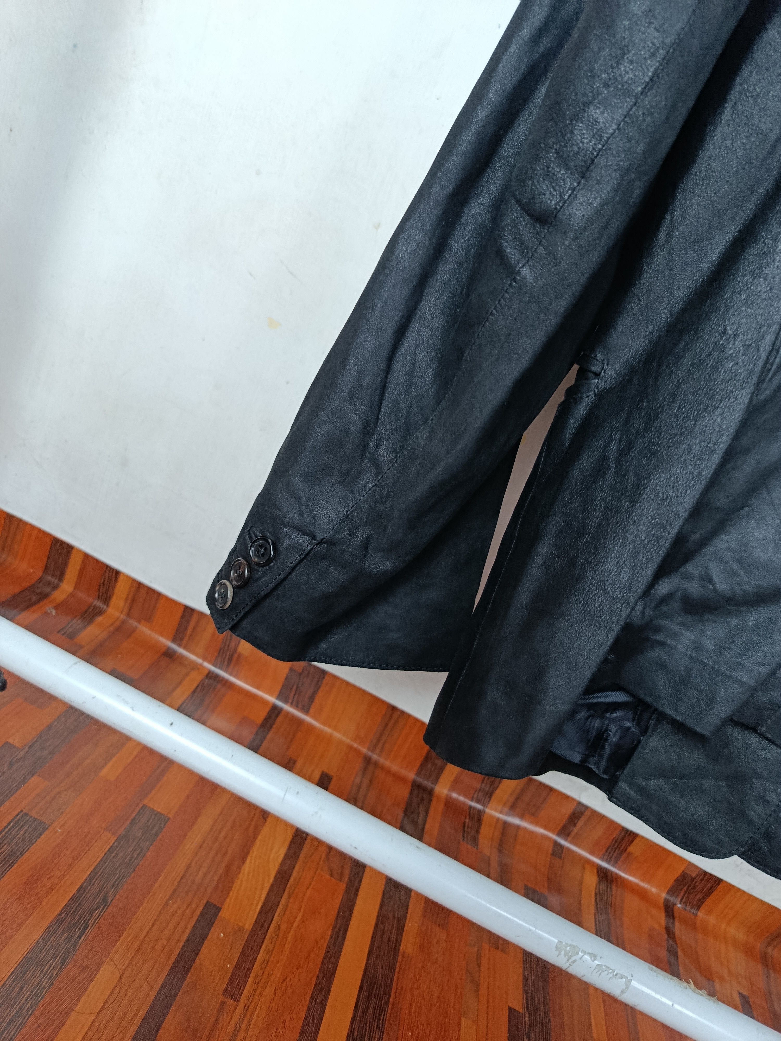 Ann Demeulemeester Vintage 00s Ann Demeulemeester Leather Blazer Size M / US 6-8 / IT 42-44 - 10 Thumbnail