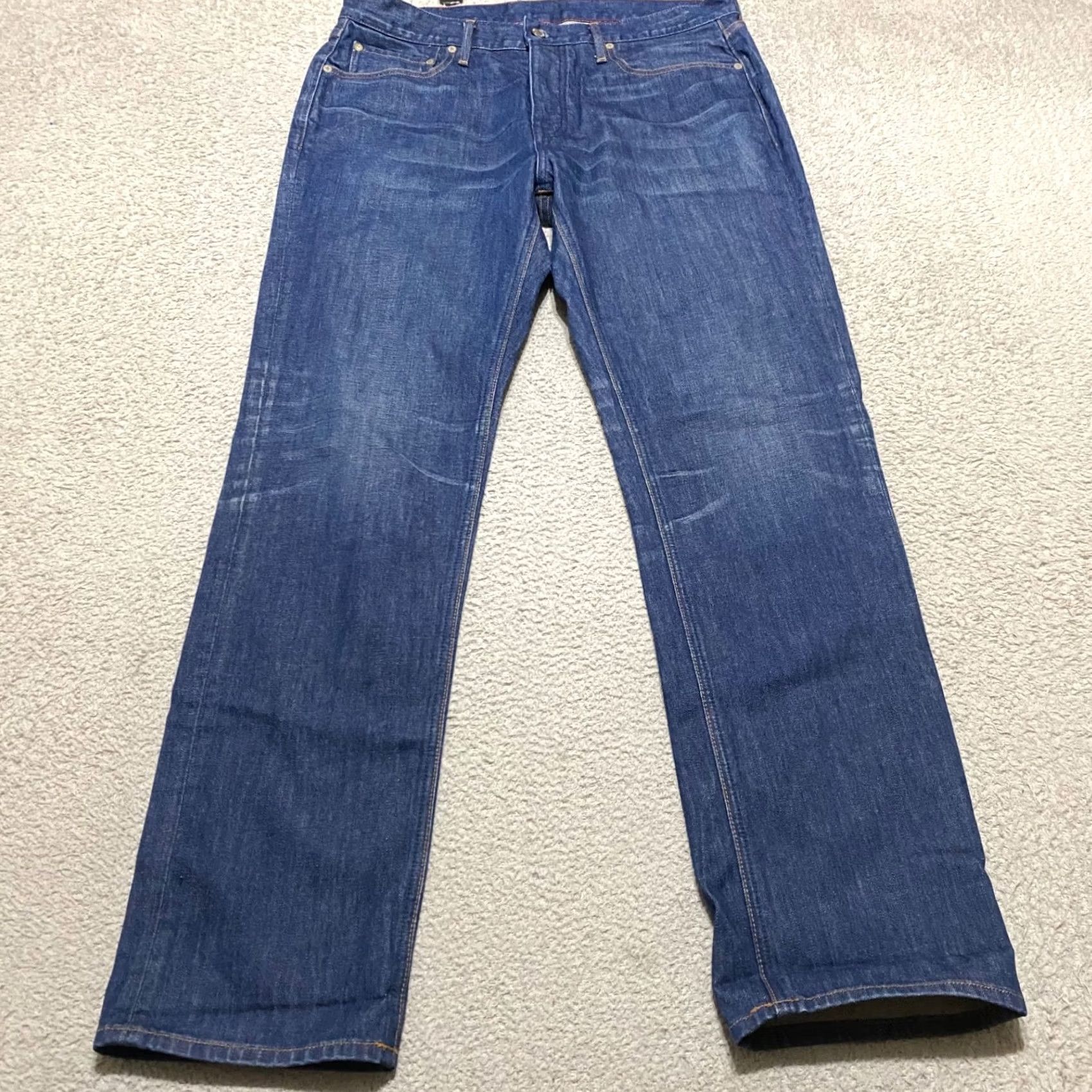 Lucky Brand Lucky Brand Jeans Mens 34 Athletic Straight Mid Rise Medium Wash Blue Cone Denim Size US 34 / EU 50 - 2 Thumbnail