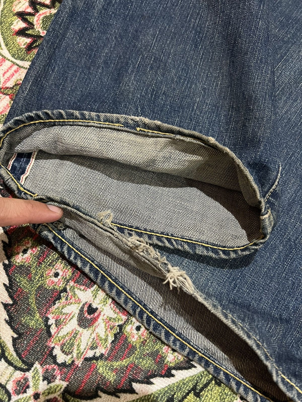 If Six Was Nine × Seditionaries 💥BAGGY💥VINTAGE 90’s ACOUSTIC DISTRESSED SELVEDGE JEANS Size US 34 / EU 50 - 11 Thumbnail