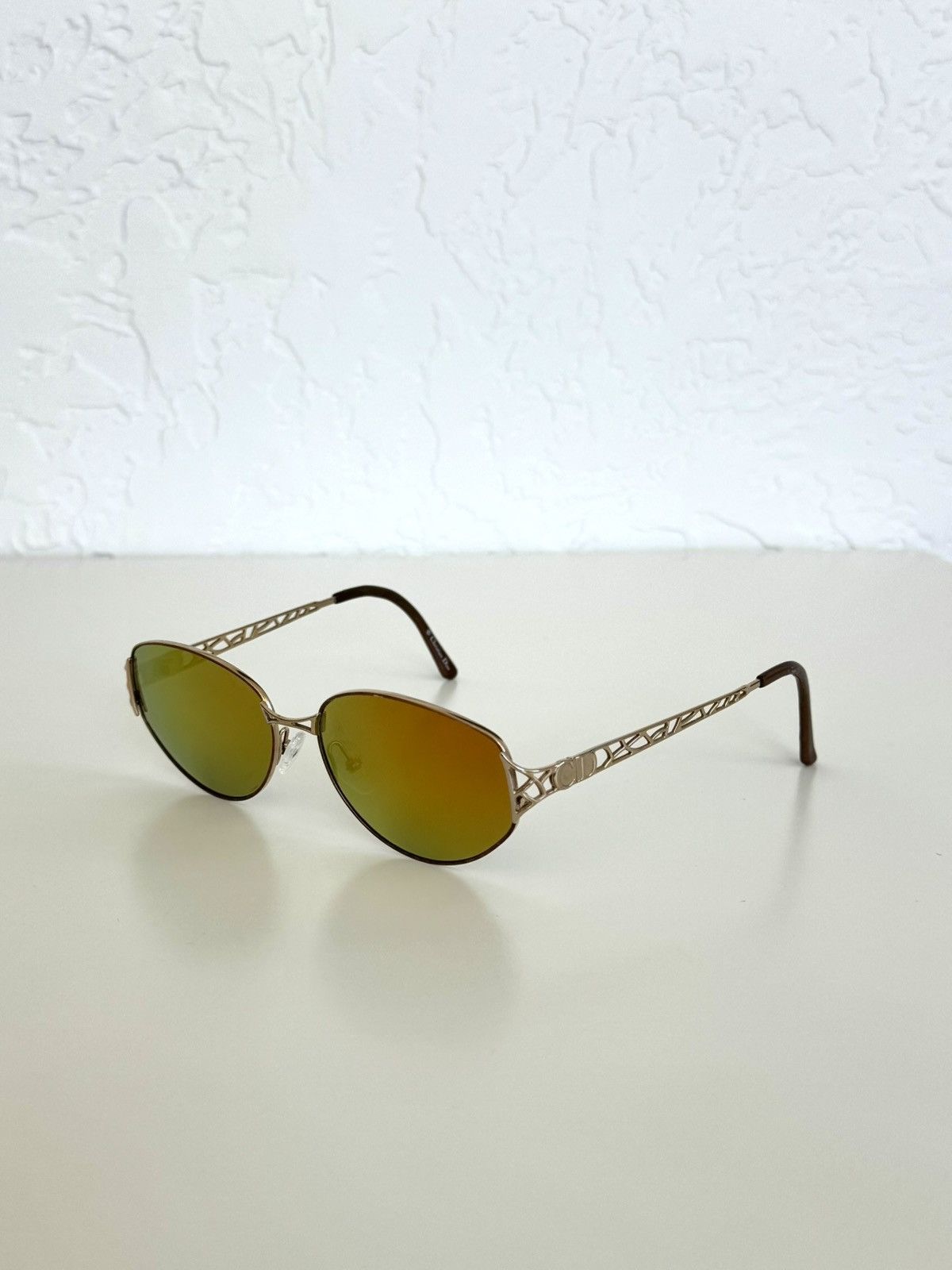 Dior ★ DIOR 2925 CD GOLD CHAMELEON ART DECO SUNGLASSES 90S Size ONE SIZE - 2 Thumbnail