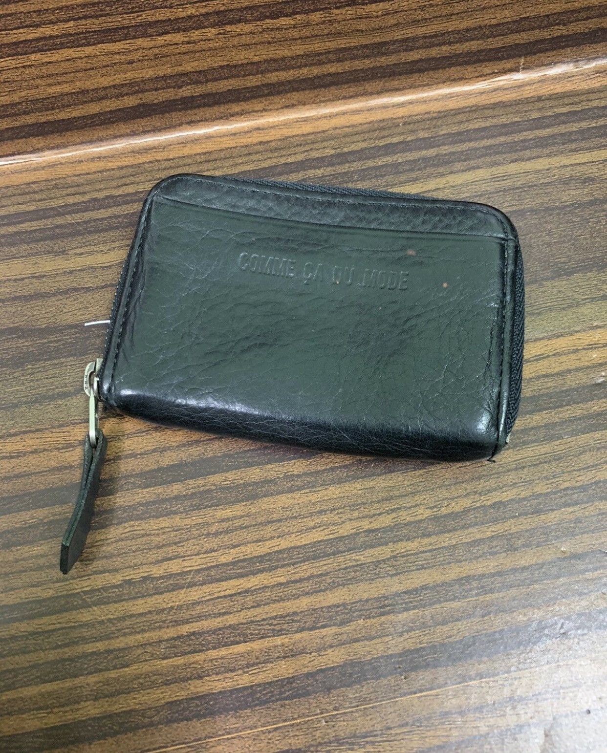 image of Comme Ca Ism x Leather Japanesebrand Come Ca Du Mode Card Holder Leather Wallet in Black, Men's