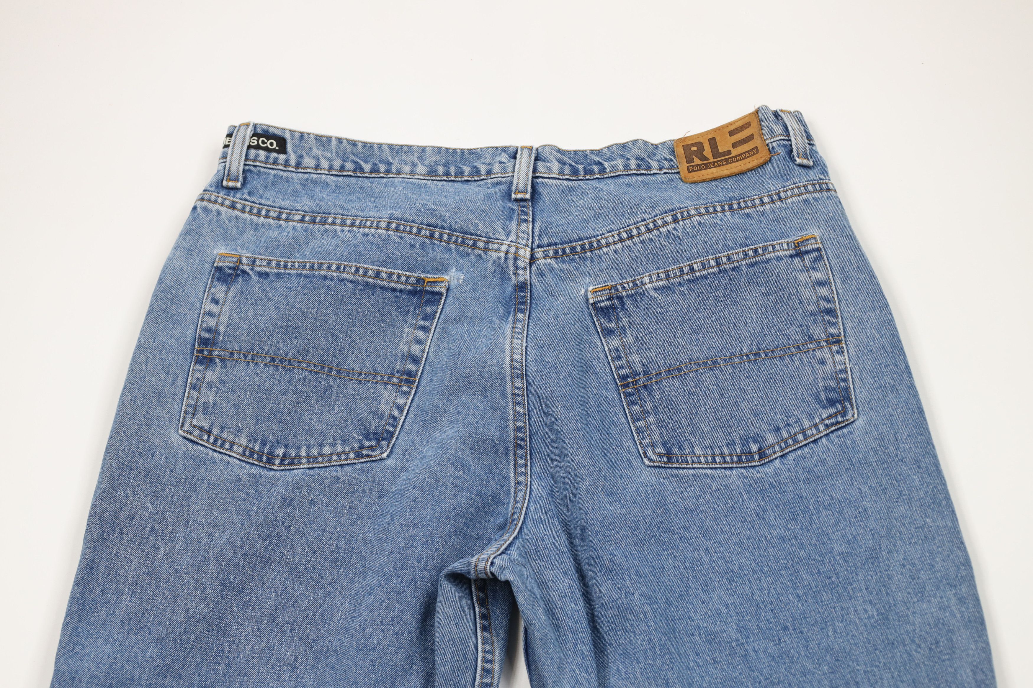 Ralph Lauren × Vintage Vintage 90s Ralph Lauren Baggy Loose Wide Leg Denim Jeans Size US 38 / EU 54 - 12 Thumbnail