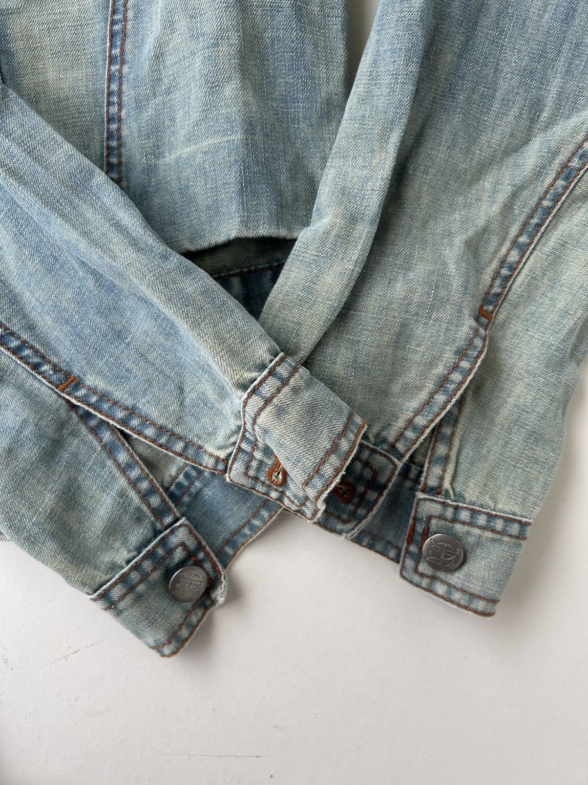 Jean Paul Gaultier Vintage Jean Paul Gaultier cropped belted denim jacket 90's Size M / US 6-8 / IT 42-44 - 6 Thumbnail