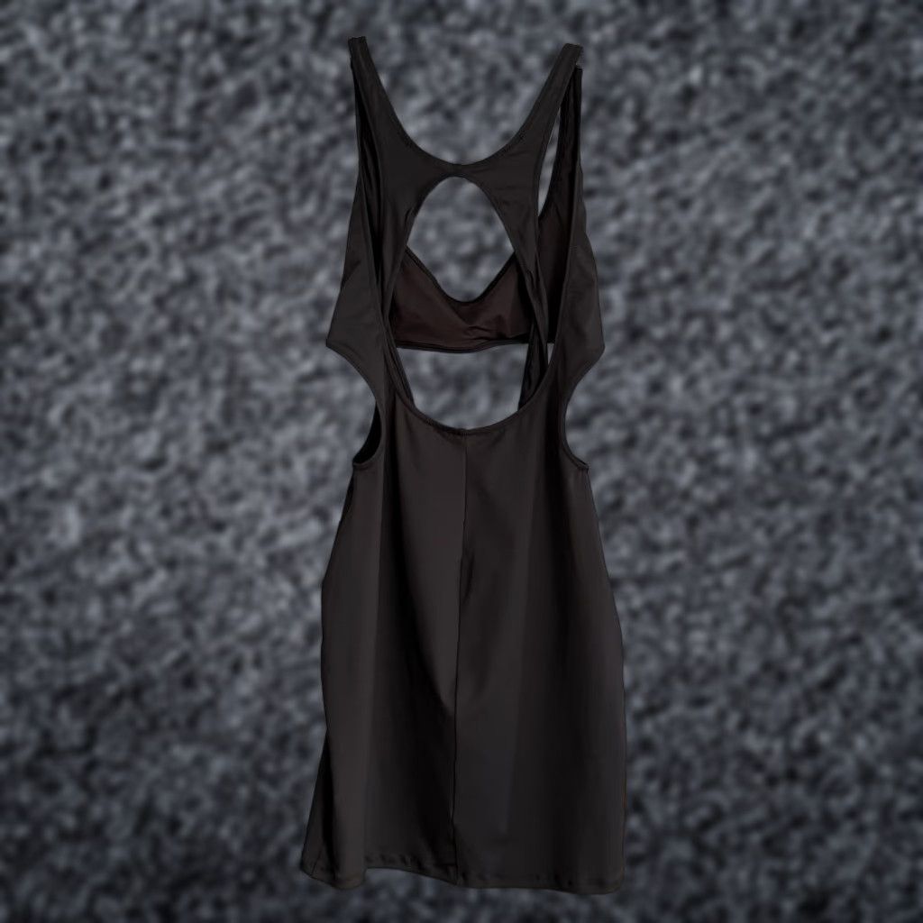 SKIMS Swim Cut Out Tank Dress Dress M Black Womens