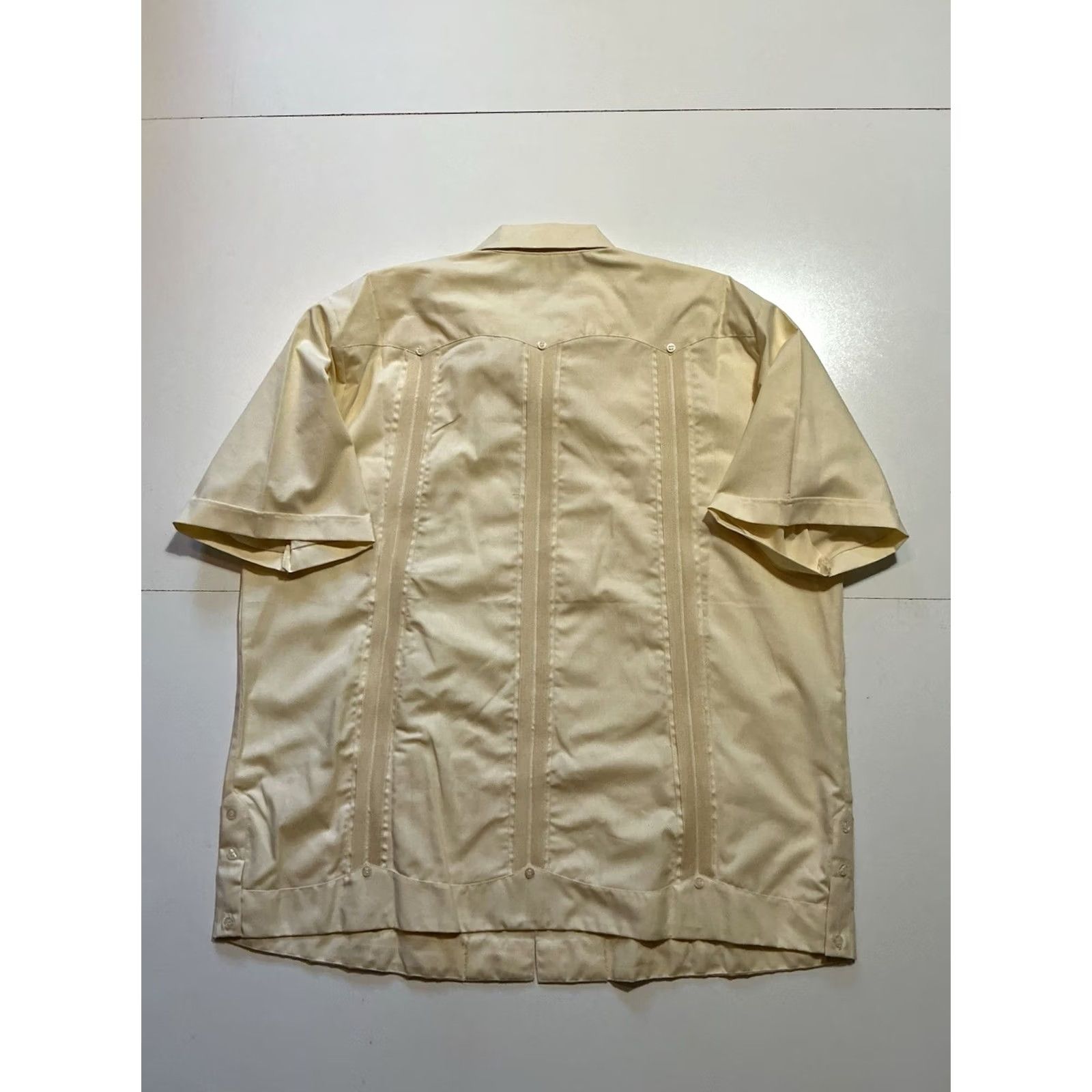 Vintage VINTAGE GuayaTeca Guayabera Shirt 4 Pocket Loop Collar Button NWT 3XL Tan Mens Size US XXL / EU 58 / 5 - 2 Thumbnail