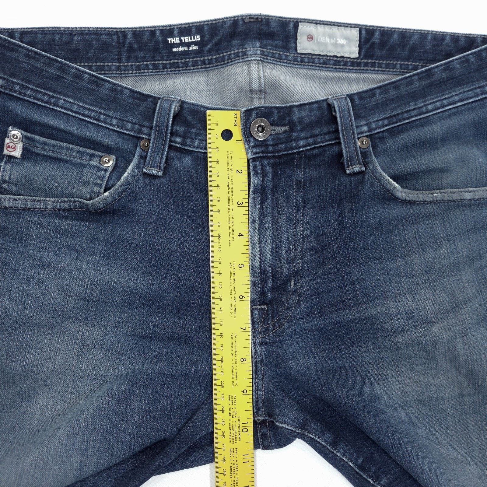 AG Adriano Goldschmied Adriano Goldschmied The Tellis Jeans Mens 32x30.5 Slim 360 Size US 32 / EU 48 - 6 Thumbnail