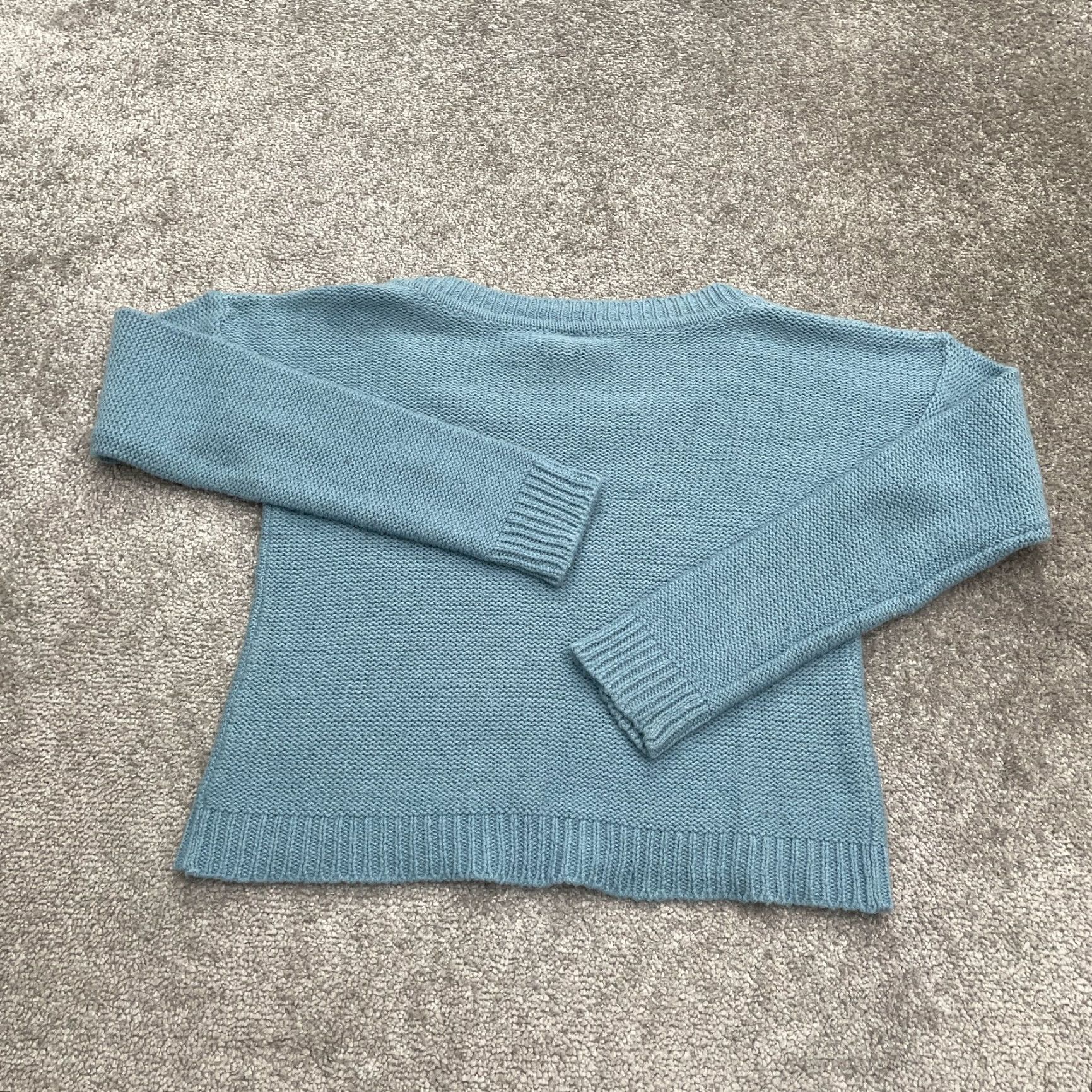 Vintage Rue21 Cropped Pullover Sweater Womens Small Blue Round Neck Knit Casual Size S / US 4 / IT 40 - 2 Thumbnail