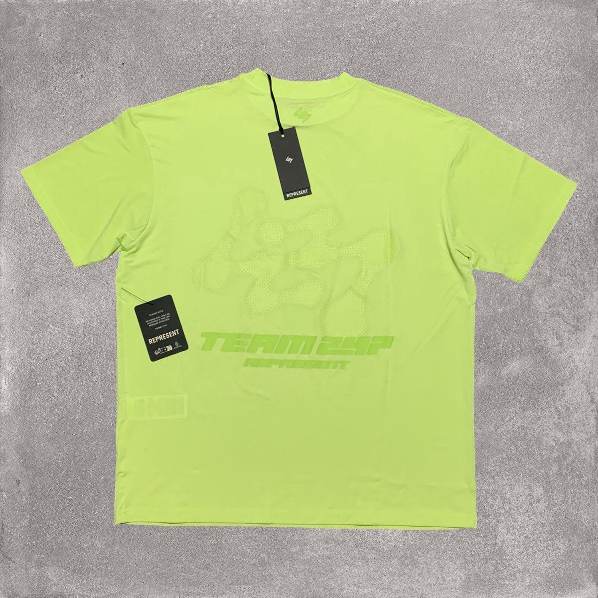Represent Clo. Represent XS 247 Future Terrains Oversized Tee Lime Green Size US XS / EU 42 / 0 - 1 Thumbnail