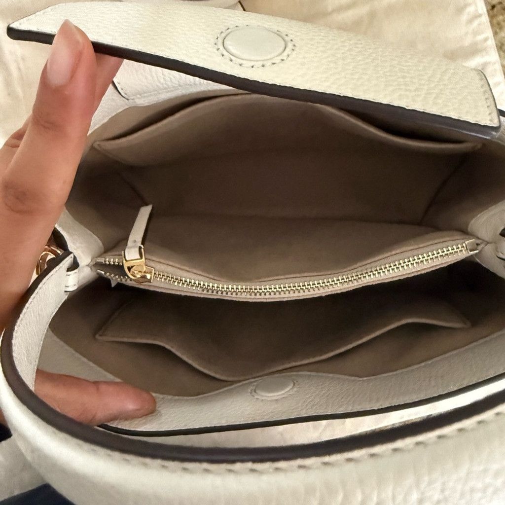 Tory Burch Tory Burch Cream Satchel with Gold Accents Size ONE SIZE - 6 Thumbnail