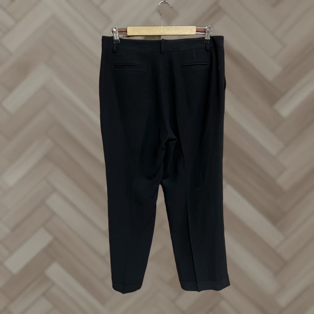 Calvin Klein Calvin Klein Women's Pants Black 12 Wide Leg Mid Rise Inseam 31 in Regular Size Type Womens KD Size 34" / US 12 / IT 48 - 1 Thumbnail