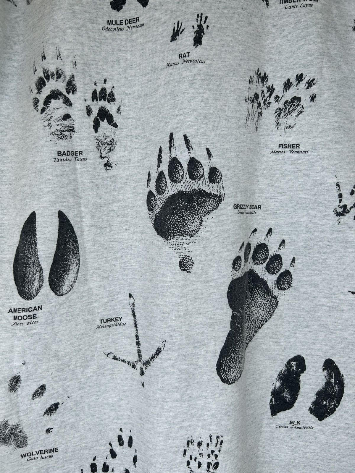 Vintage Vintage 90s Alaska Wildlife Animal Footprint AOP Art T Shirt Size US L / EU 52-54 / 3 - 16 Thumbnail