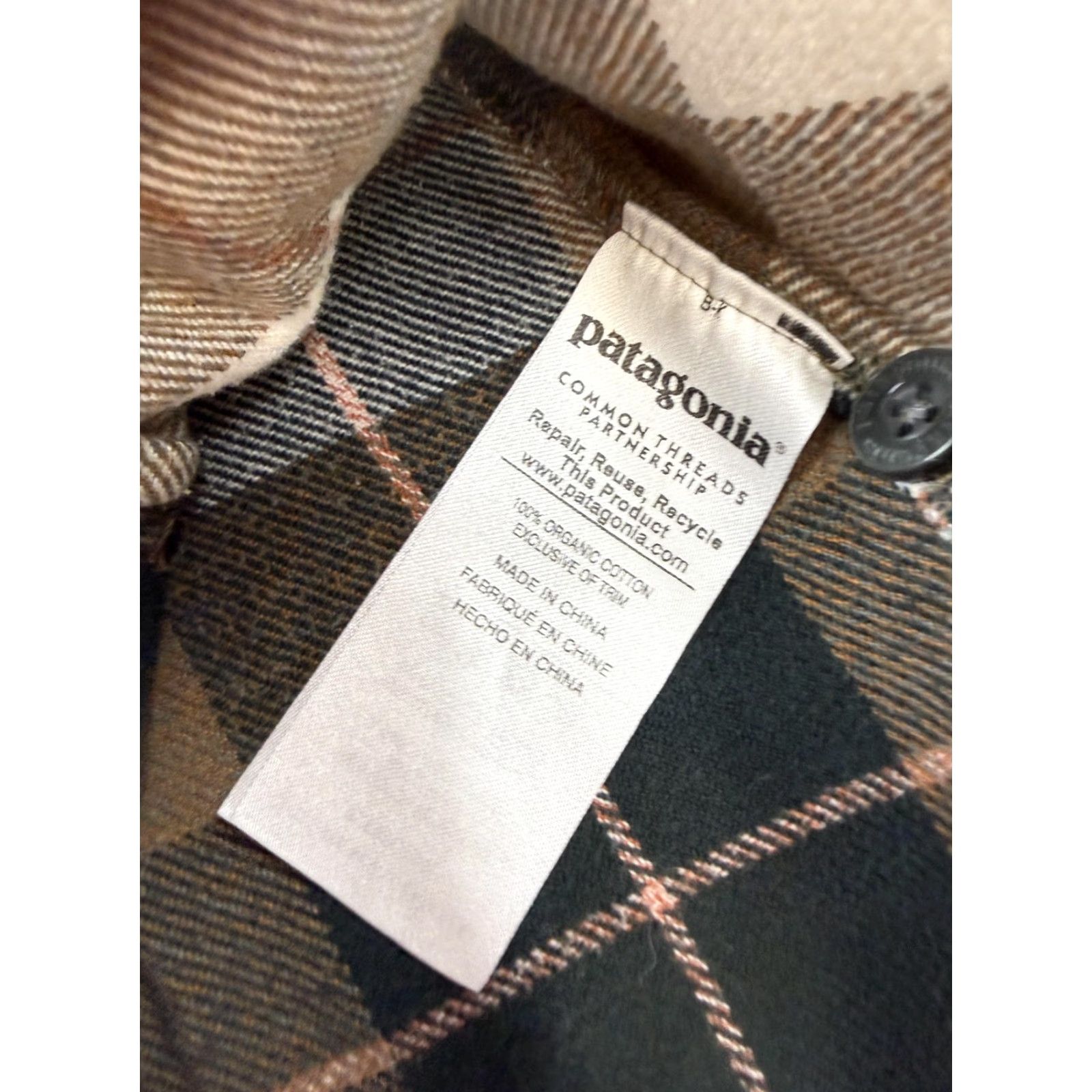 Patagonia Patagonia Shirt Womens 2 Brown Plaid Flannel Button Front Long Sleeve Top Size XS / US 0-2 / IT 36-38 - 4 Thumbnail