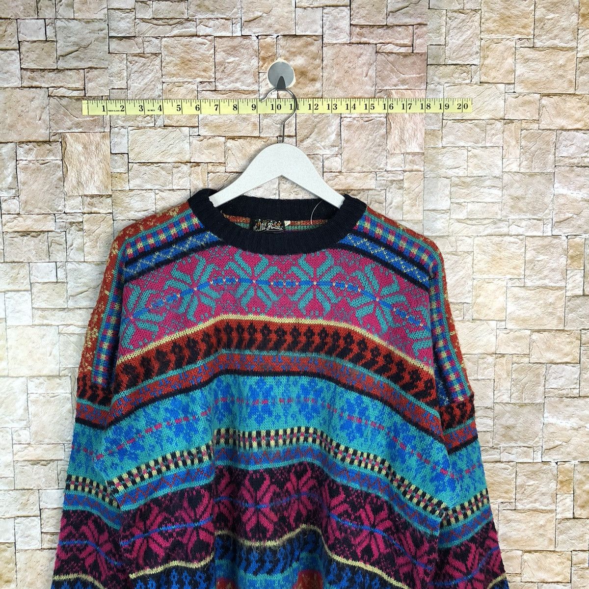 Homespun Knitwear Folli Follie Pink sweatshirt art vintage Knitwear #A311 Size US L / EU 52-54 / 3 - 2 Thumbnail