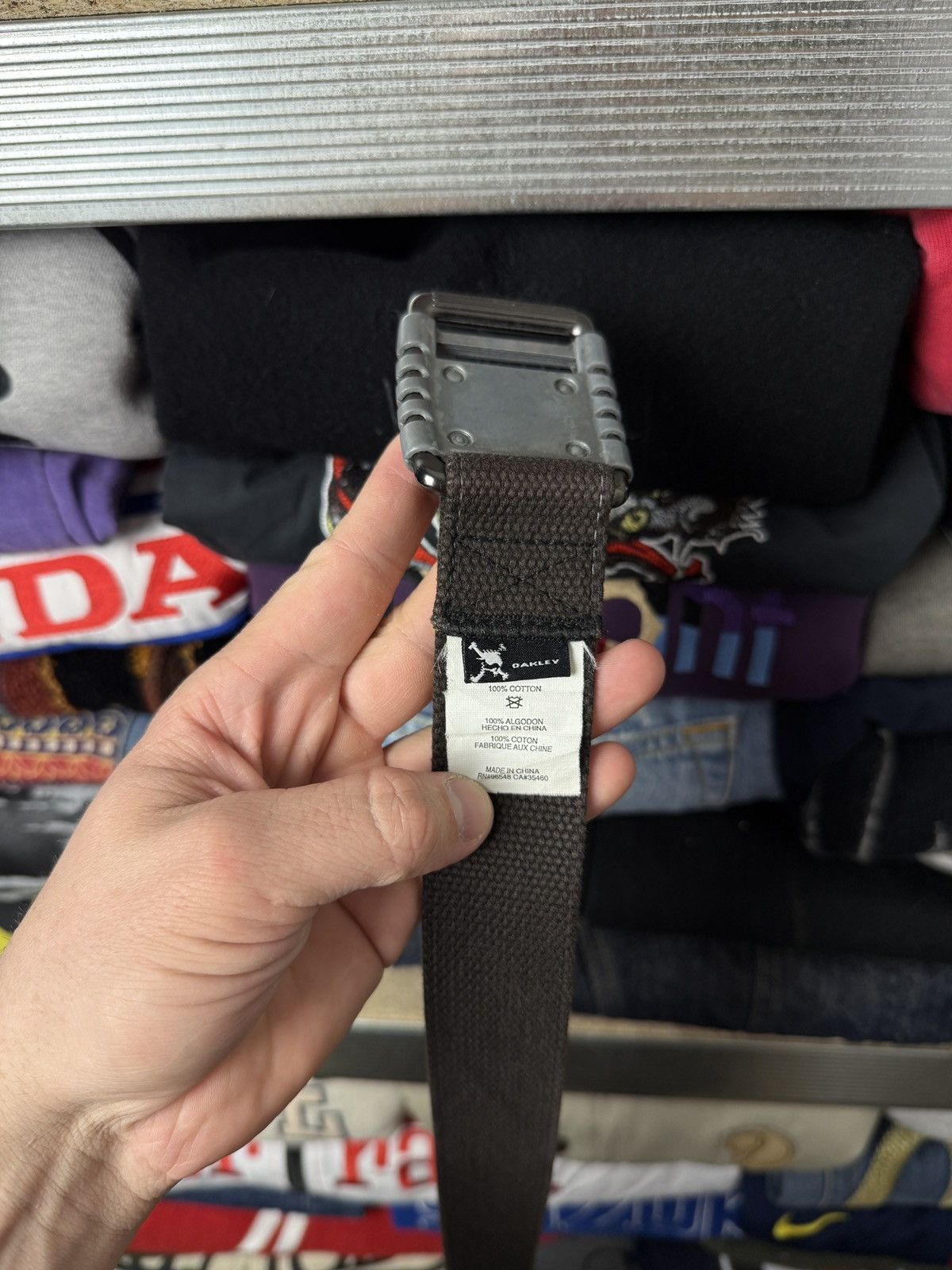 Oakley Y2K Crazy Vintage Oakley Belt Gorpcore With Logo Size ONE SIZE - 7 Thumbnail